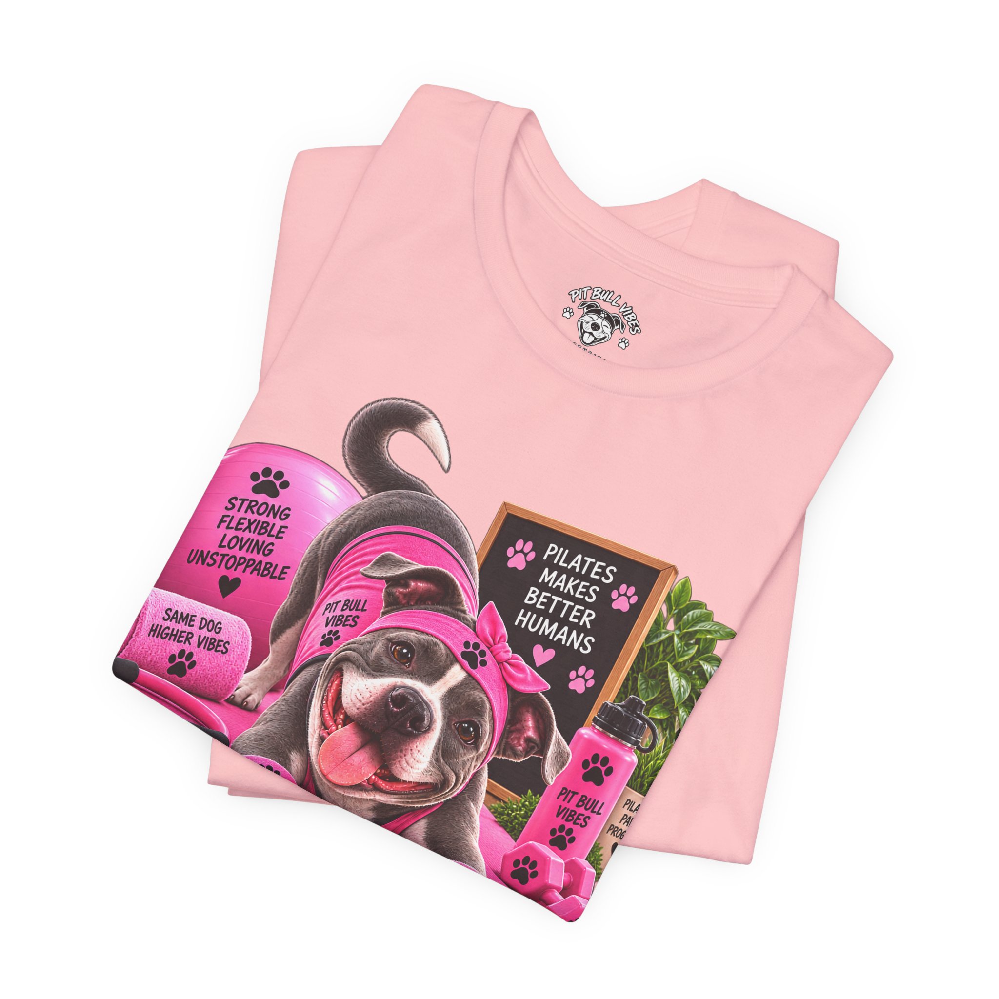 Pilates Paws & Progress T-Shirt — Cute Dog Yoga Pilates Tee (Stretch, Breathe, Wag, Repeat) - Image 35