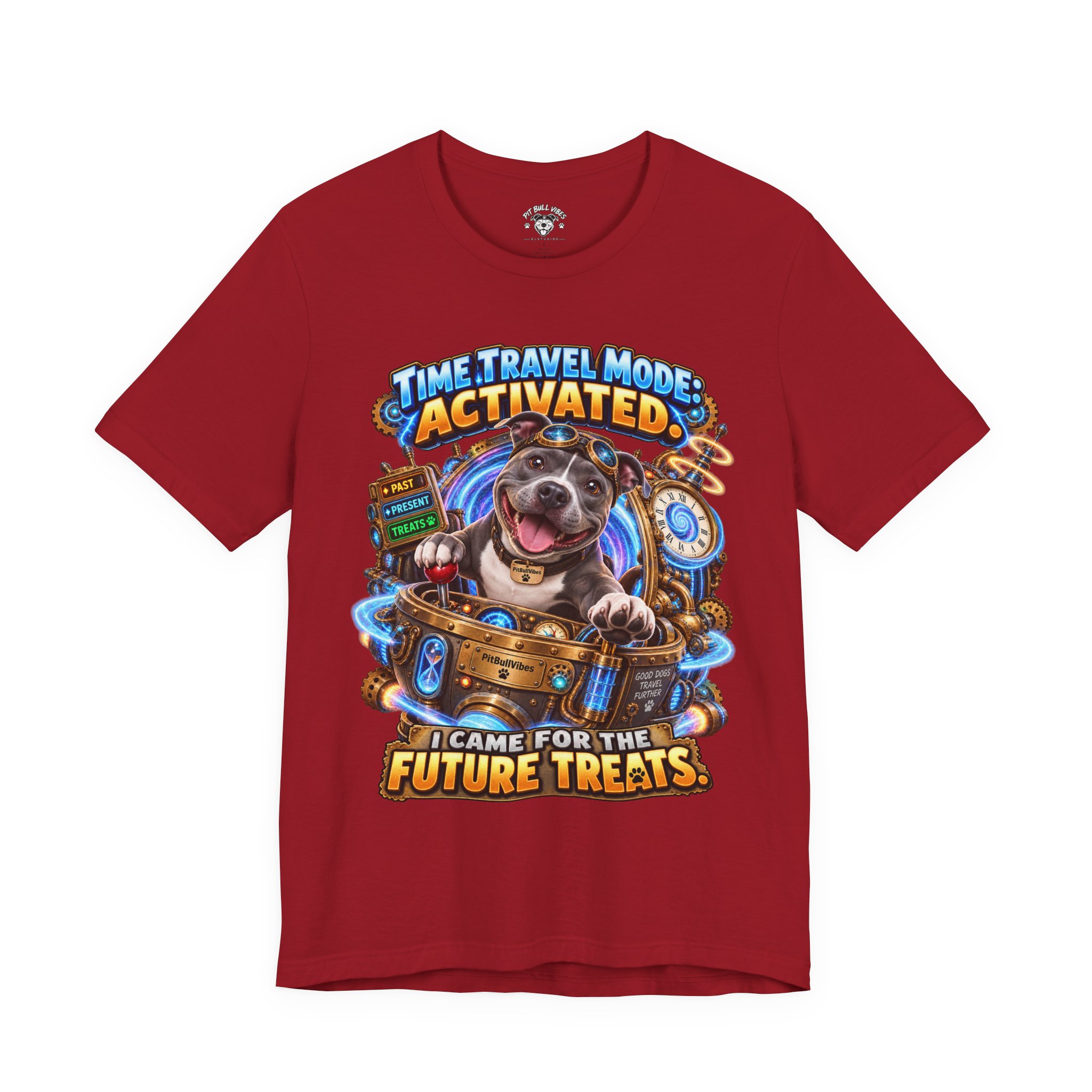 Time Travel Mode Activated Dog Tee — "I Came for the Future Treats" - Image 37