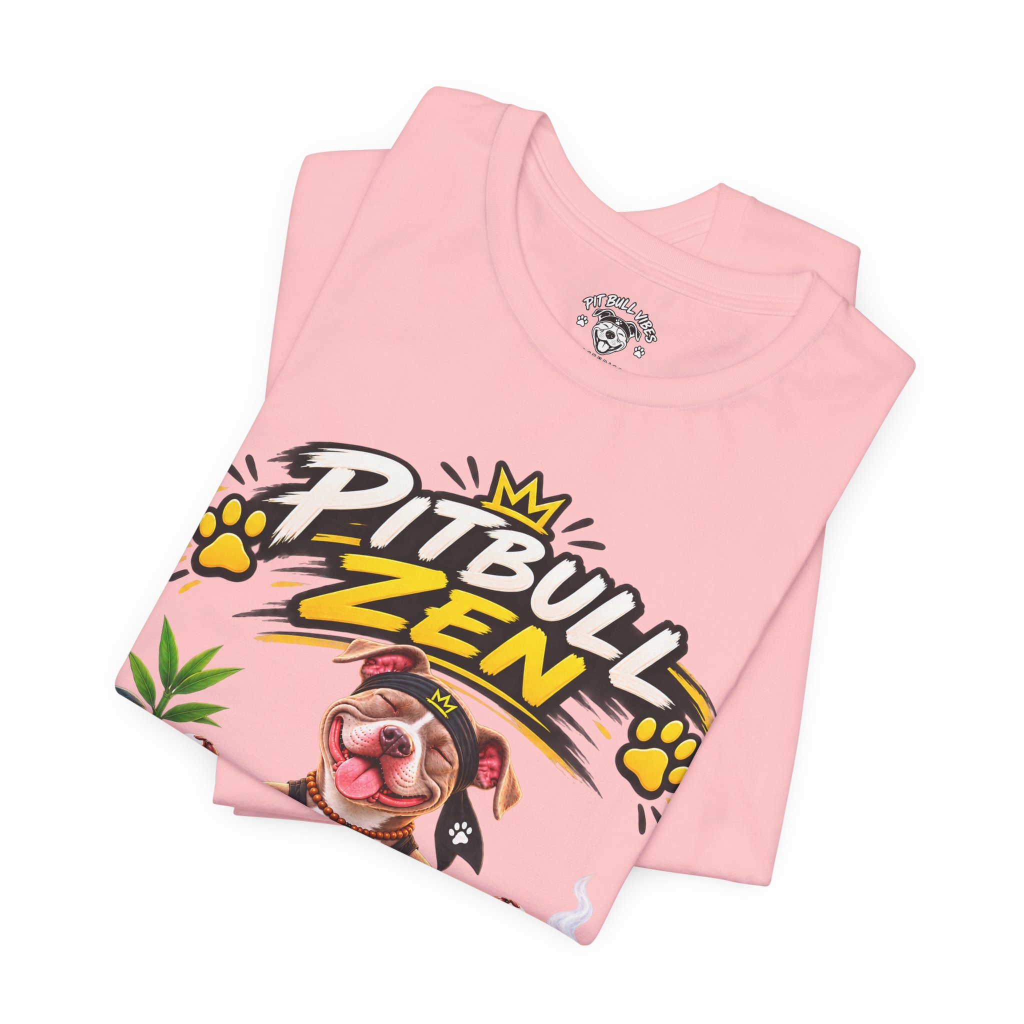 Pitbull Zen T-Shirt - Cute Meditating Pitbull Graphic Tee - Image 31