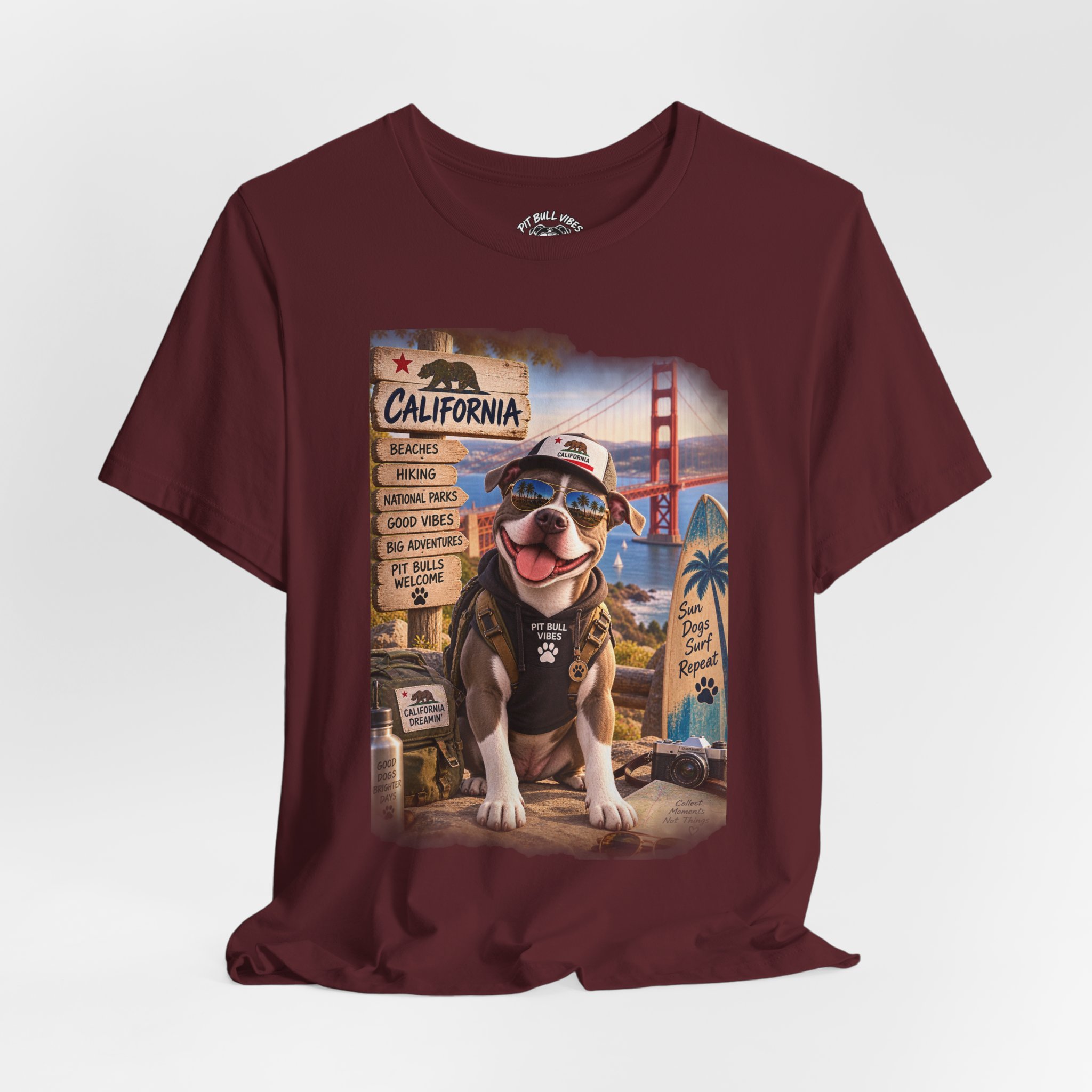 California Pup Graphic Tee — Cute Dog Golden Gate Souvenir T-Shirt - Image 32