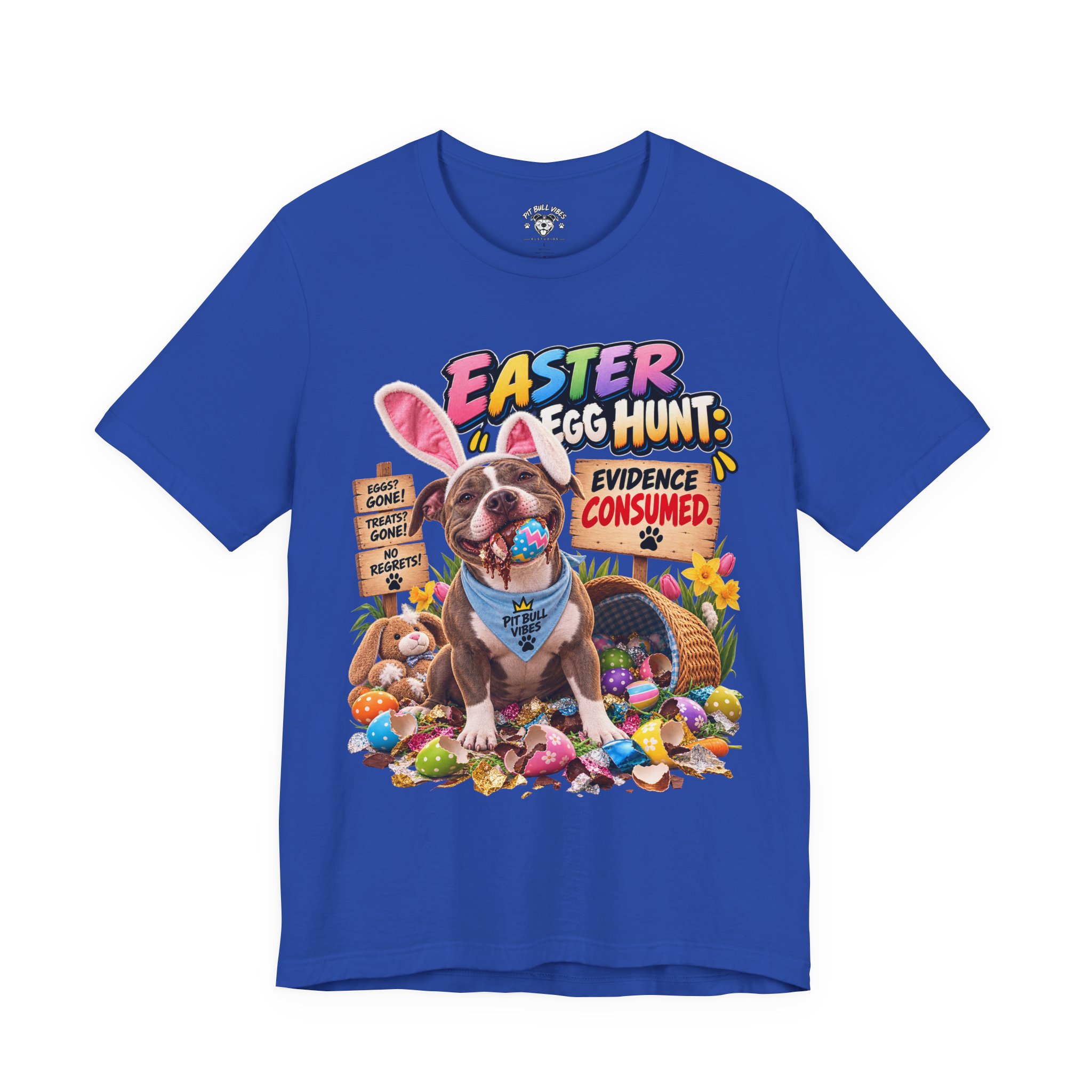 Easter Egg Hunt Dog T-Shirt — “Evidence Consumed” Cute Puppy Easter Tee - Image 21