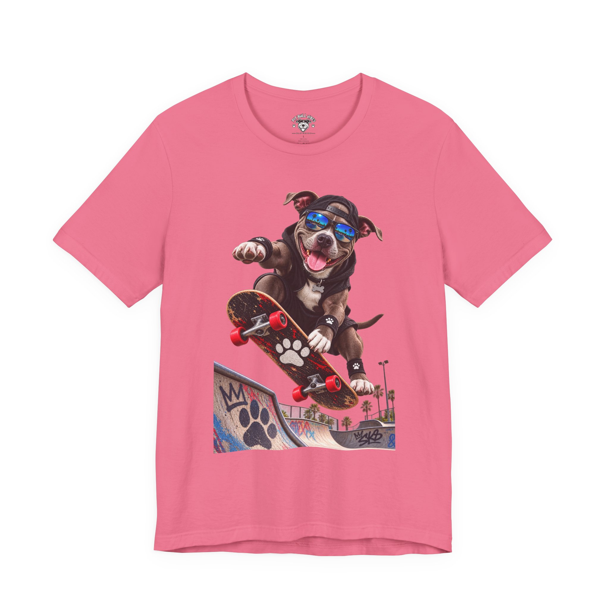Skateboarding Dog T-Shirt | Skate Pup Graphic Tee, Sunglasses Puppy - Image 29