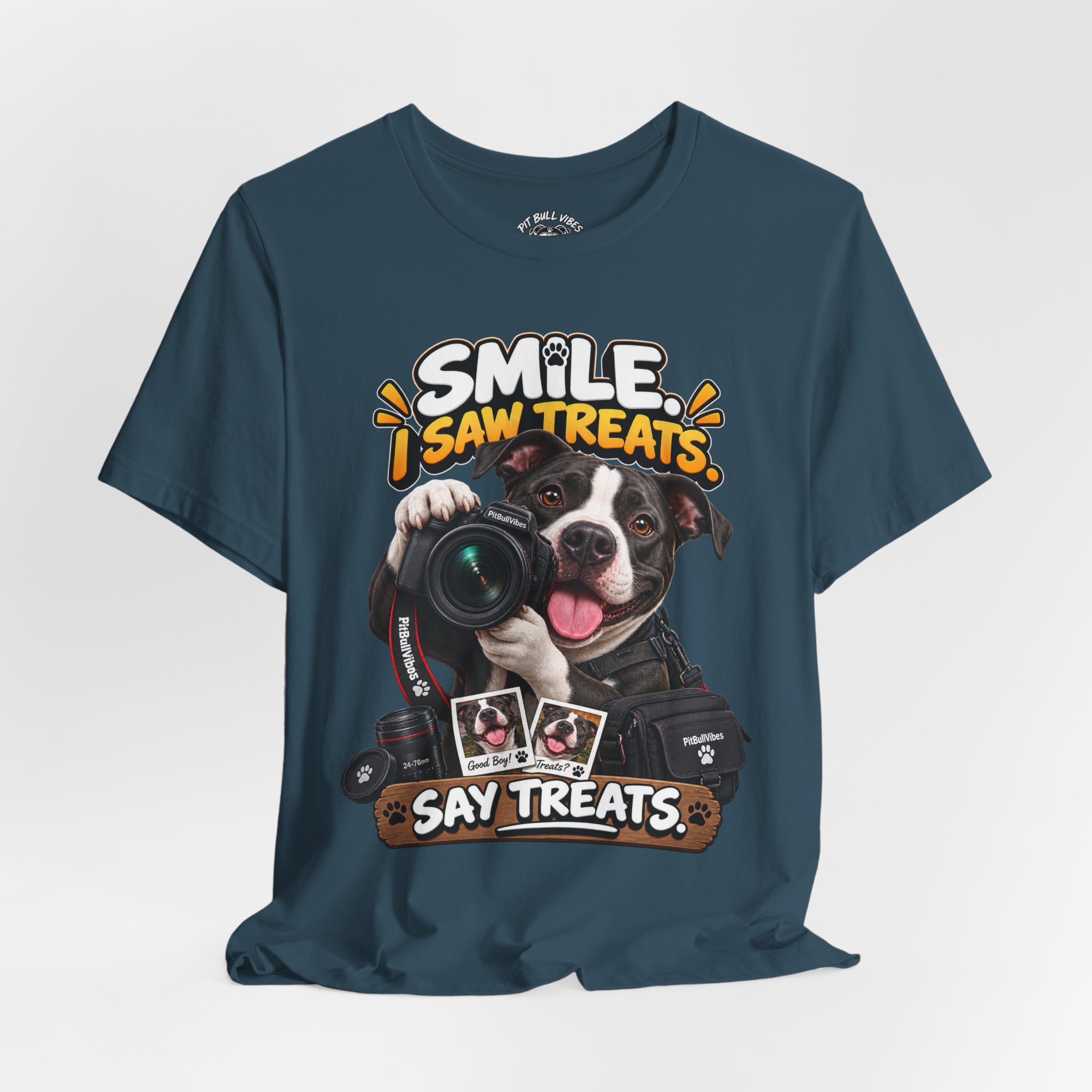 Smile, I Saw Treats! Dog Camera T-Shirt - Image 24