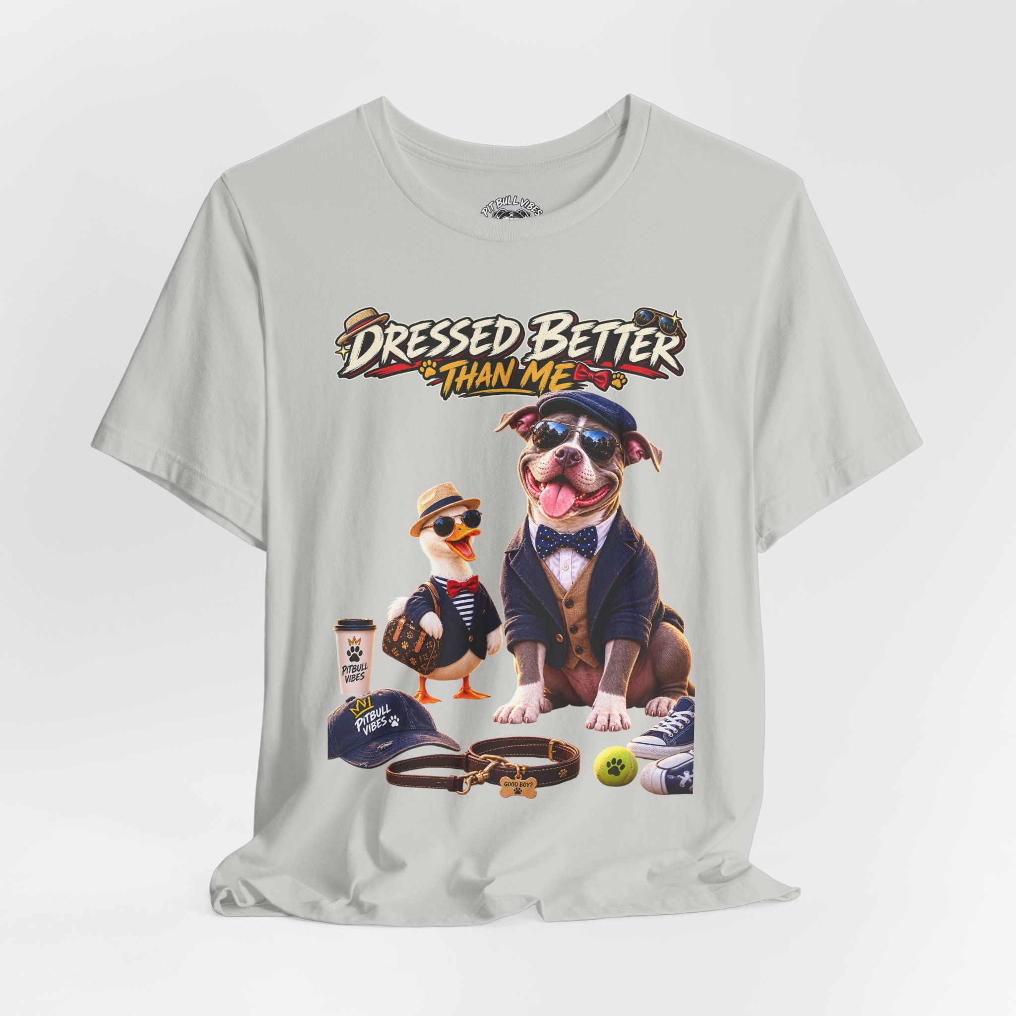 Graphic Tee - "Dressed Better Than Me" Funny Dog & Duck Outfit Design - Image 20