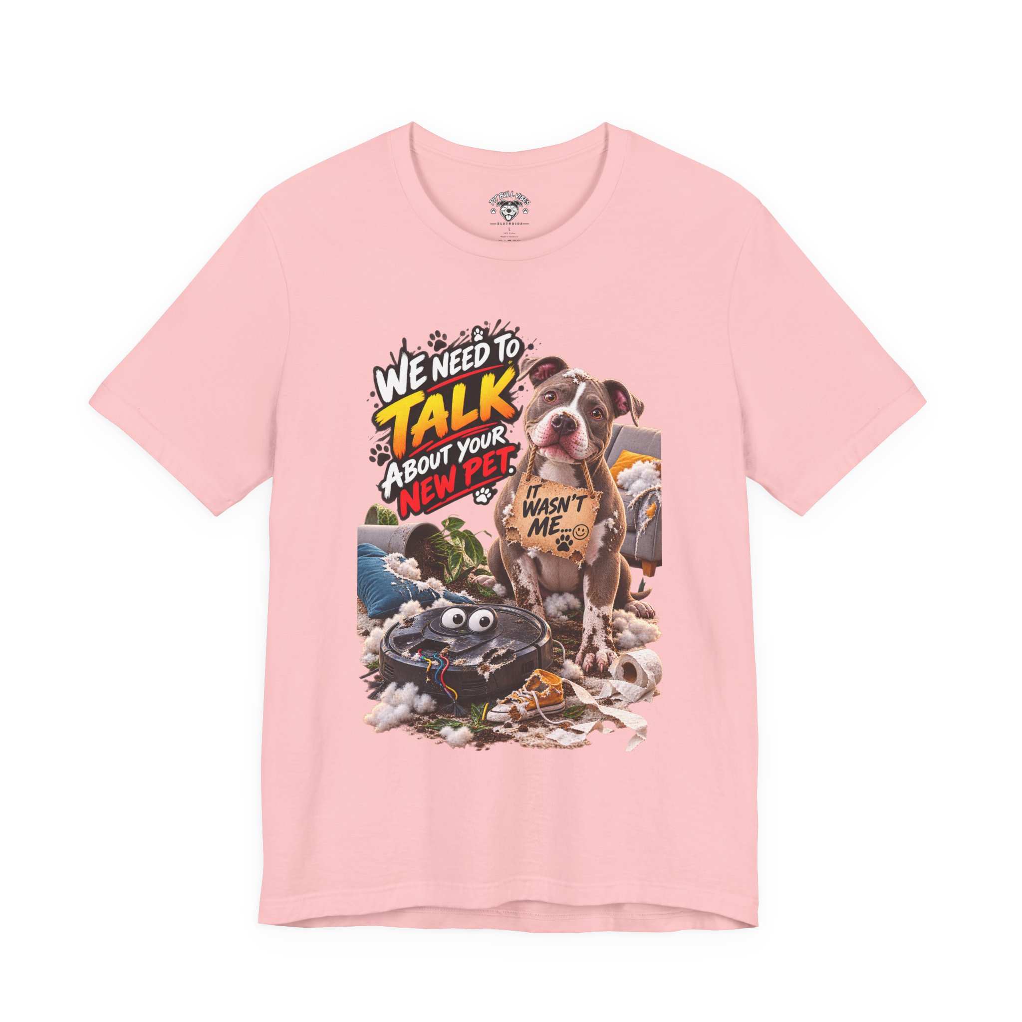 Dog and Irobot Graphic Tee - "We Need to Talk About Your New Pet" T-Shirt - Image 29