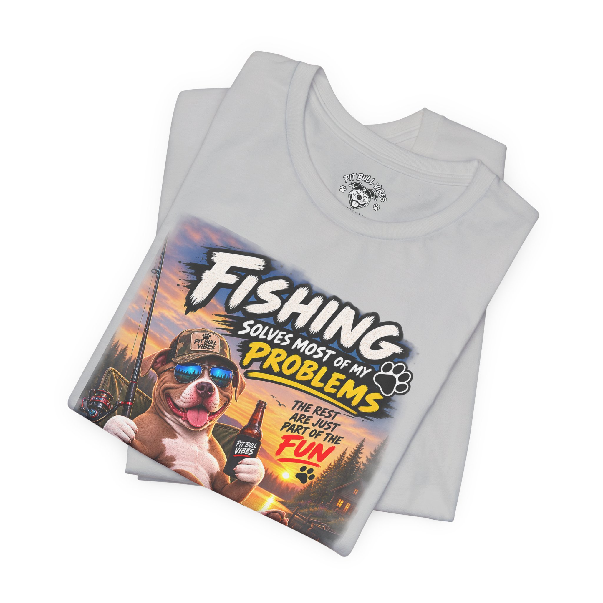 Fishing Solves Most of My Problems T-Shirt — Funny Fishing Graphic Tee - Image 23