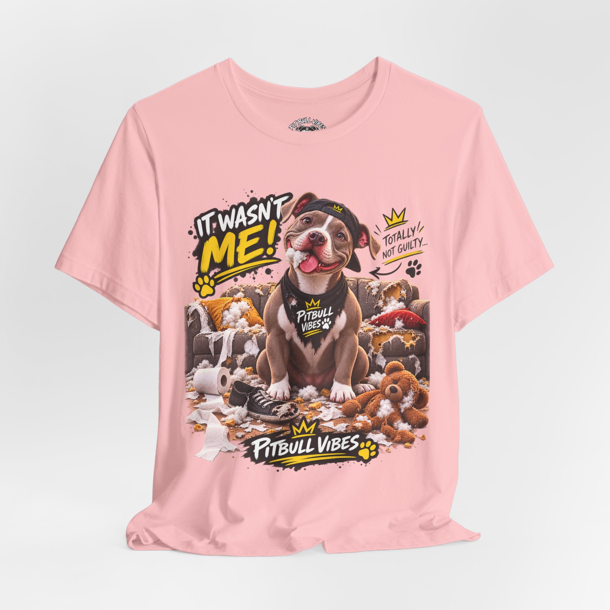 Pitbull Vibes T-Shirt – "It Wasn't Me" Cute Puppy Graphic Tee - Image 36