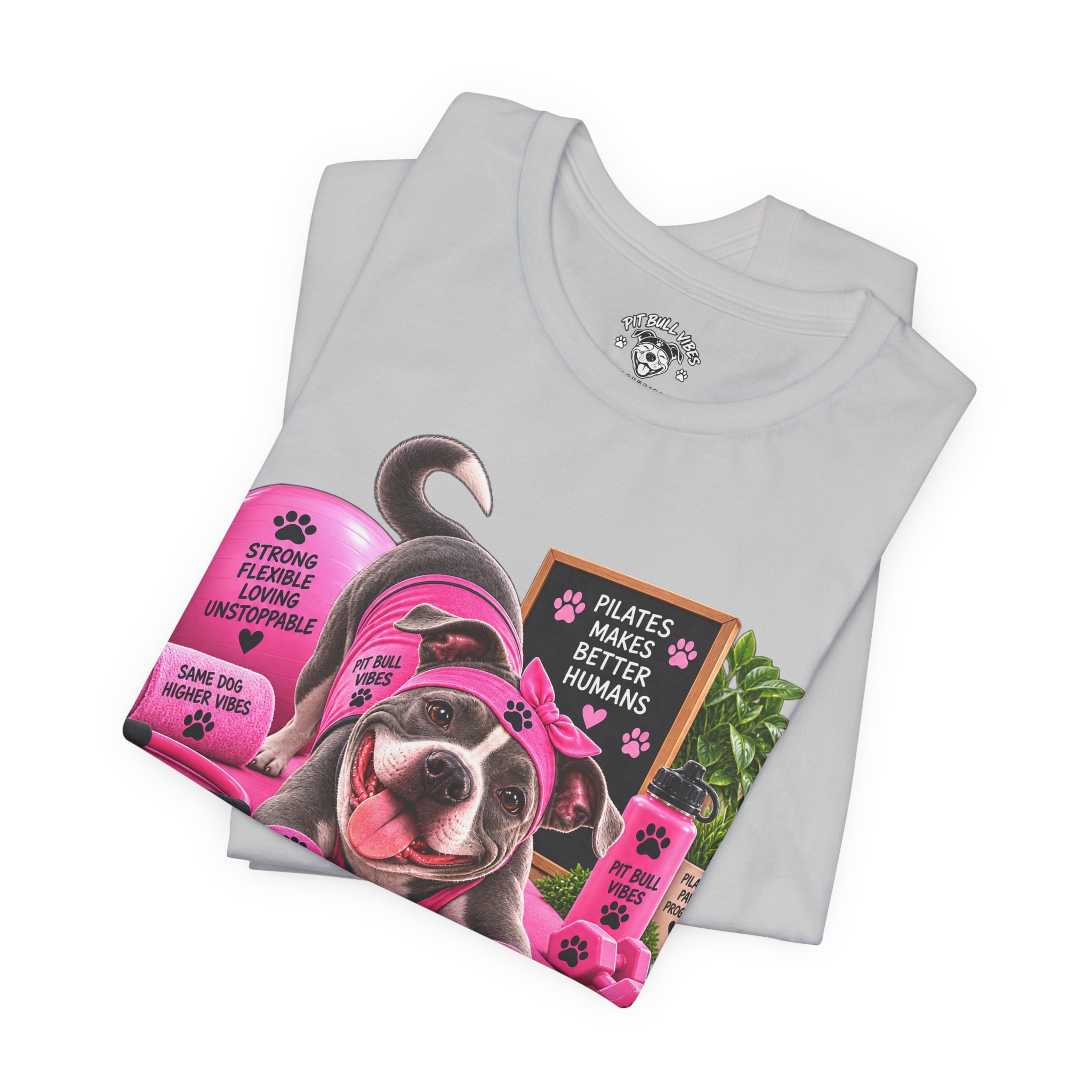 Pilates Paws & Progress T-Shirt — Cute Dog Yoga Pilates Tee (Stretch, Breathe, Wag, Repeat) - Image 11