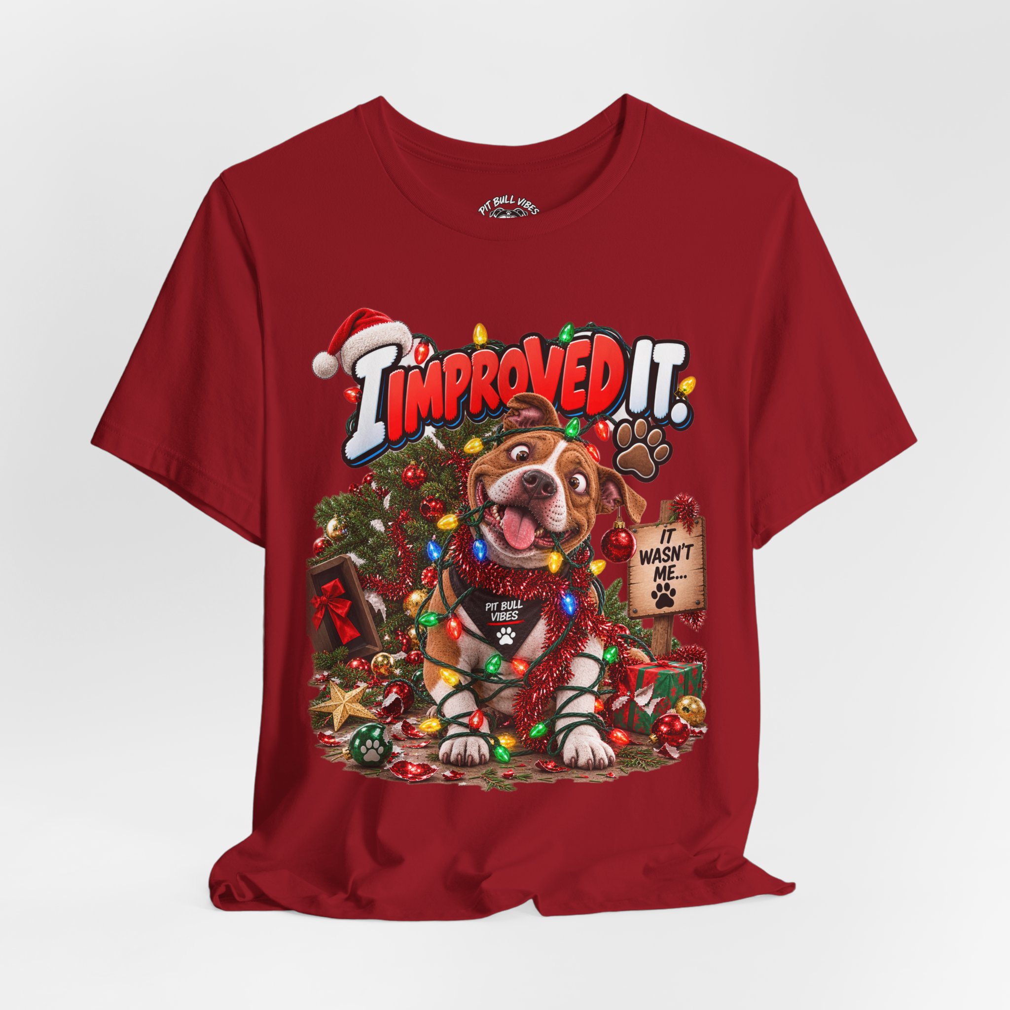 Christmas Dog T‑Shirt – "I Improved It" Funny Holiday Pet Tee - Image 40