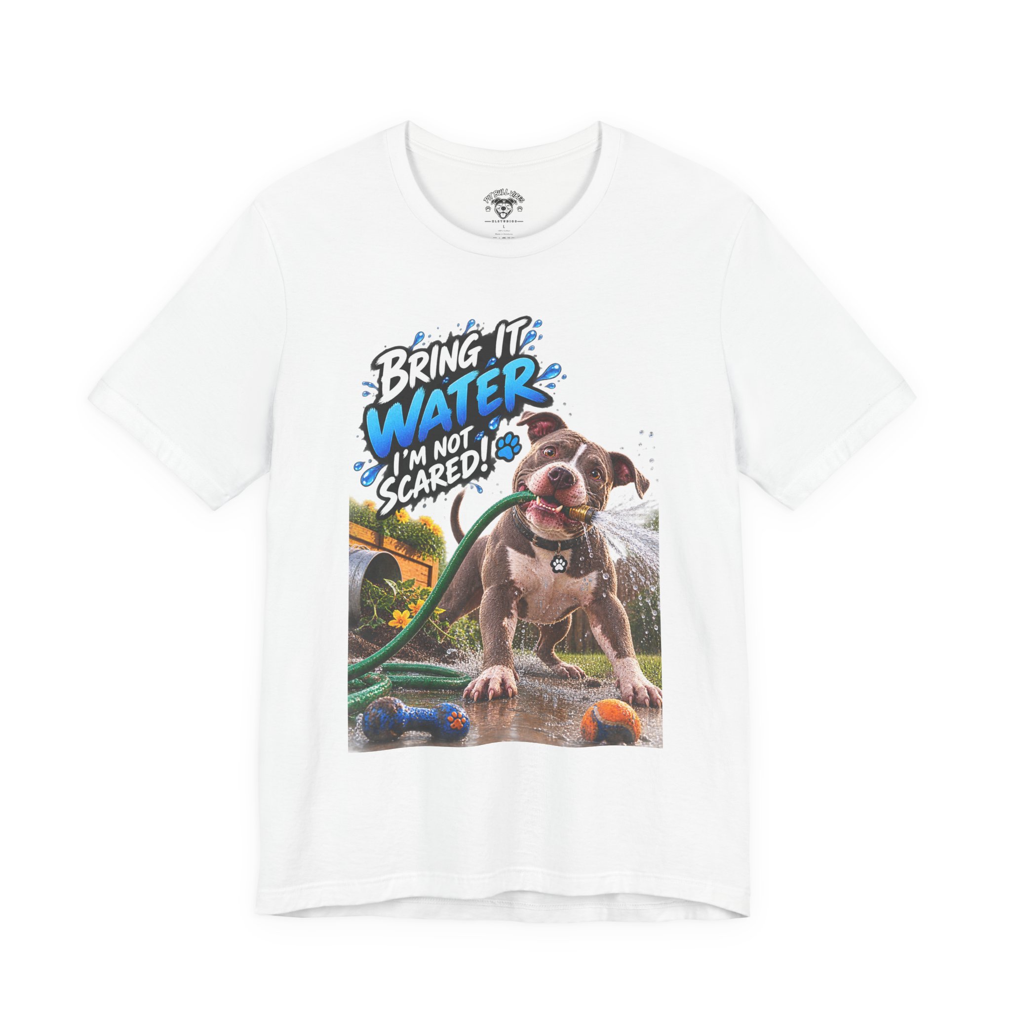 Bring It, Water! Dog Graphic Tee — "Bring It: Water I'm Not Scared" Shirt - Image 9
