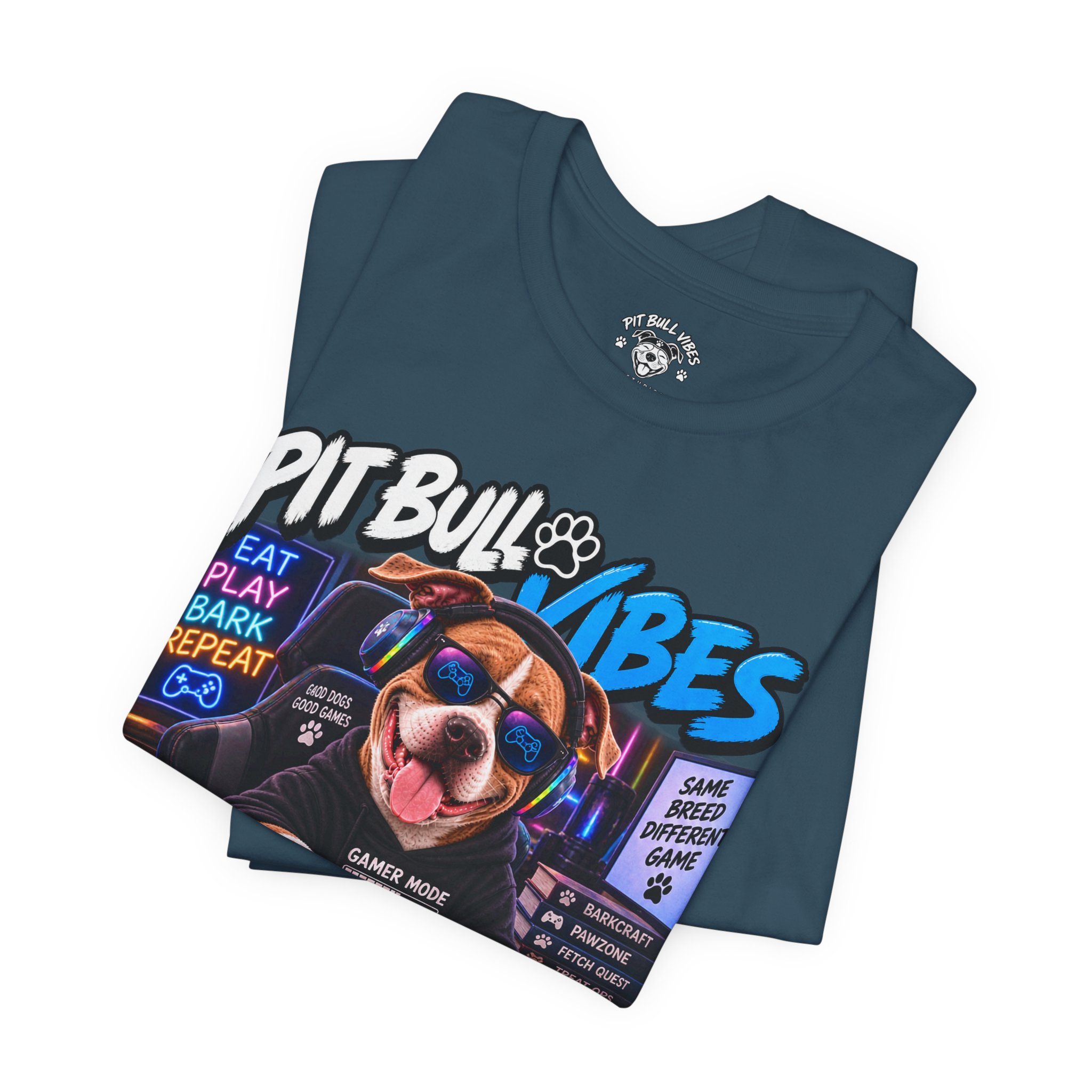 Pitbull Vibes Gamer Tee — "Life Is Better In Game Mode" - Image 23