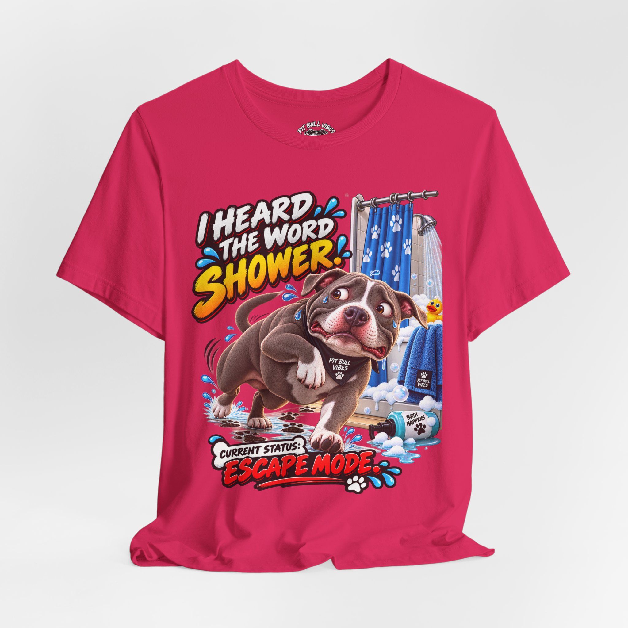 Funny Dog T‑Shirt — "I Heard the Word Shower" Escape Mode Graphic Tee - Image 28