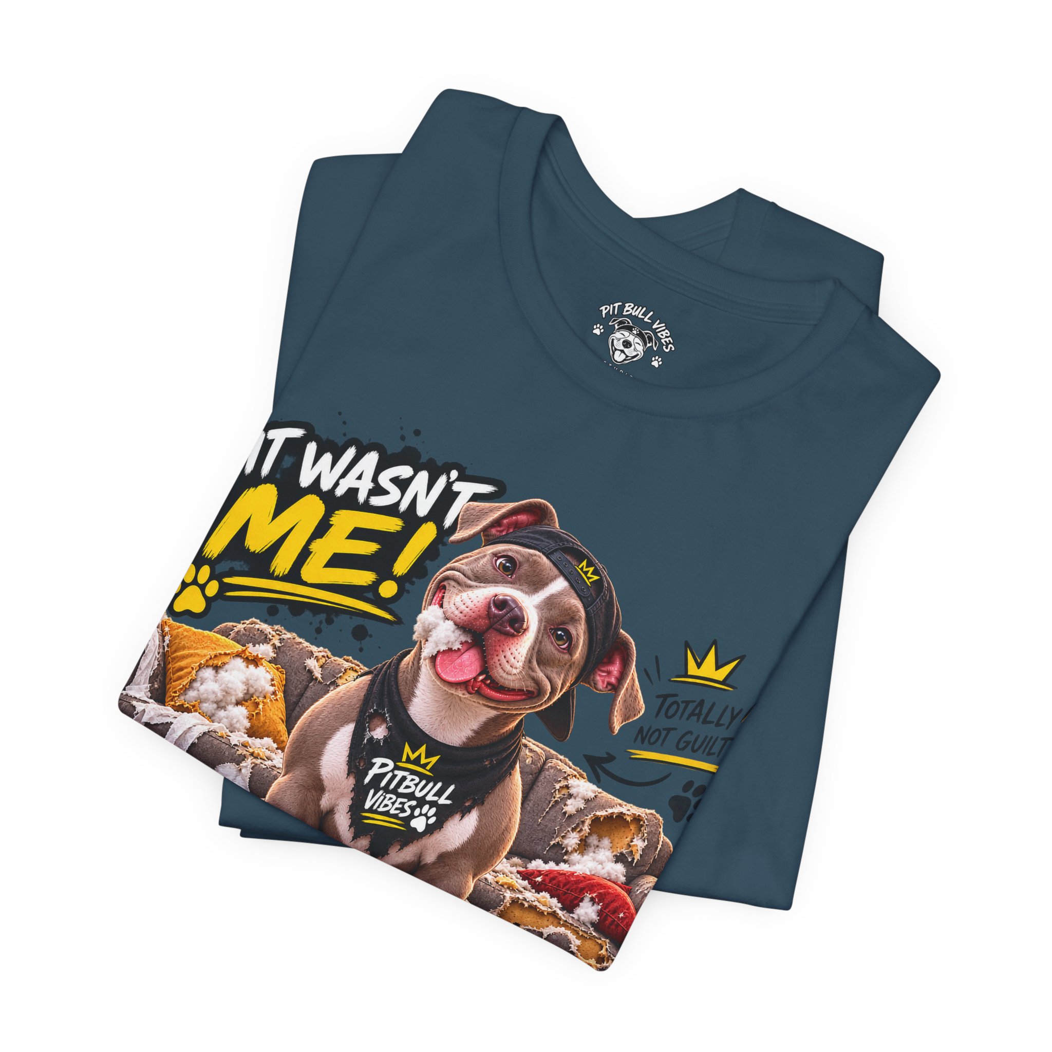 Pitbull Vibes T-Shirt – "It Wasn't Me" Cute Puppy Graphic Tee - Image 23