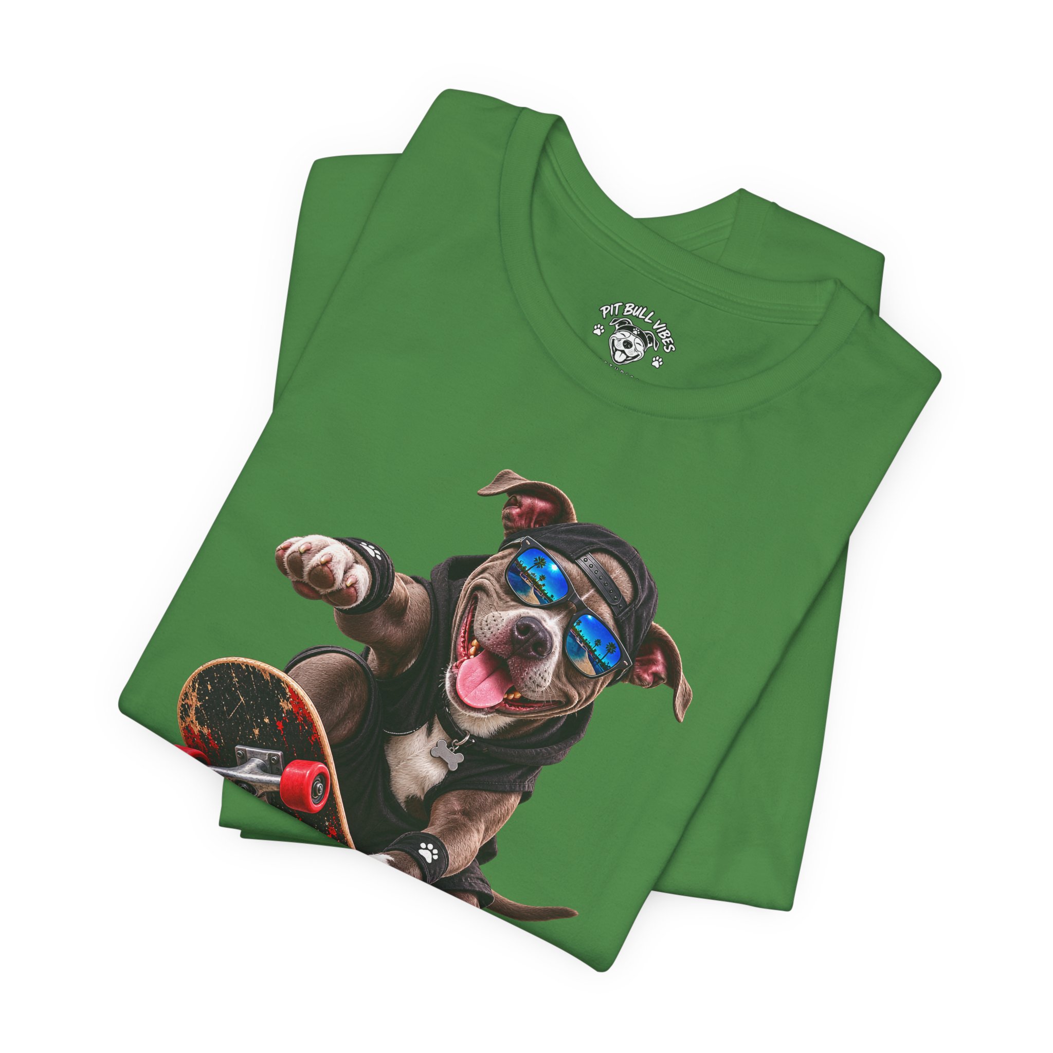 Skateboarding Dog T-Shirt | Skate Pup Graphic Tee, Sunglasses Puppy - Image 27