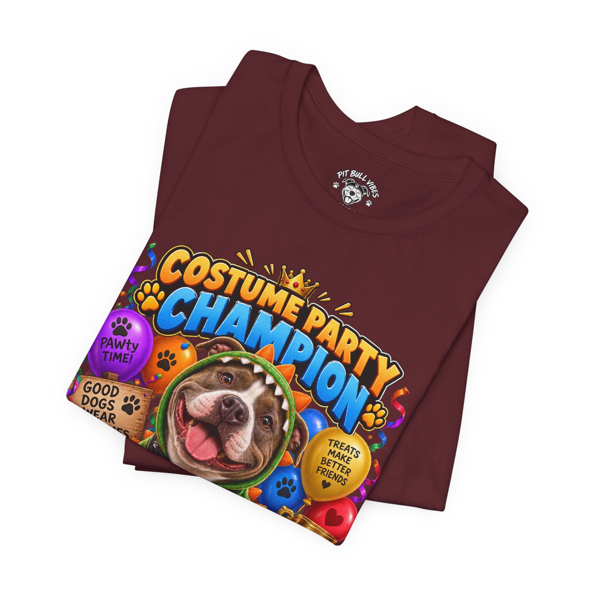 Costume Party Champion Dog T-Shirt — "Treats Are My Plus-One" - Image 31
