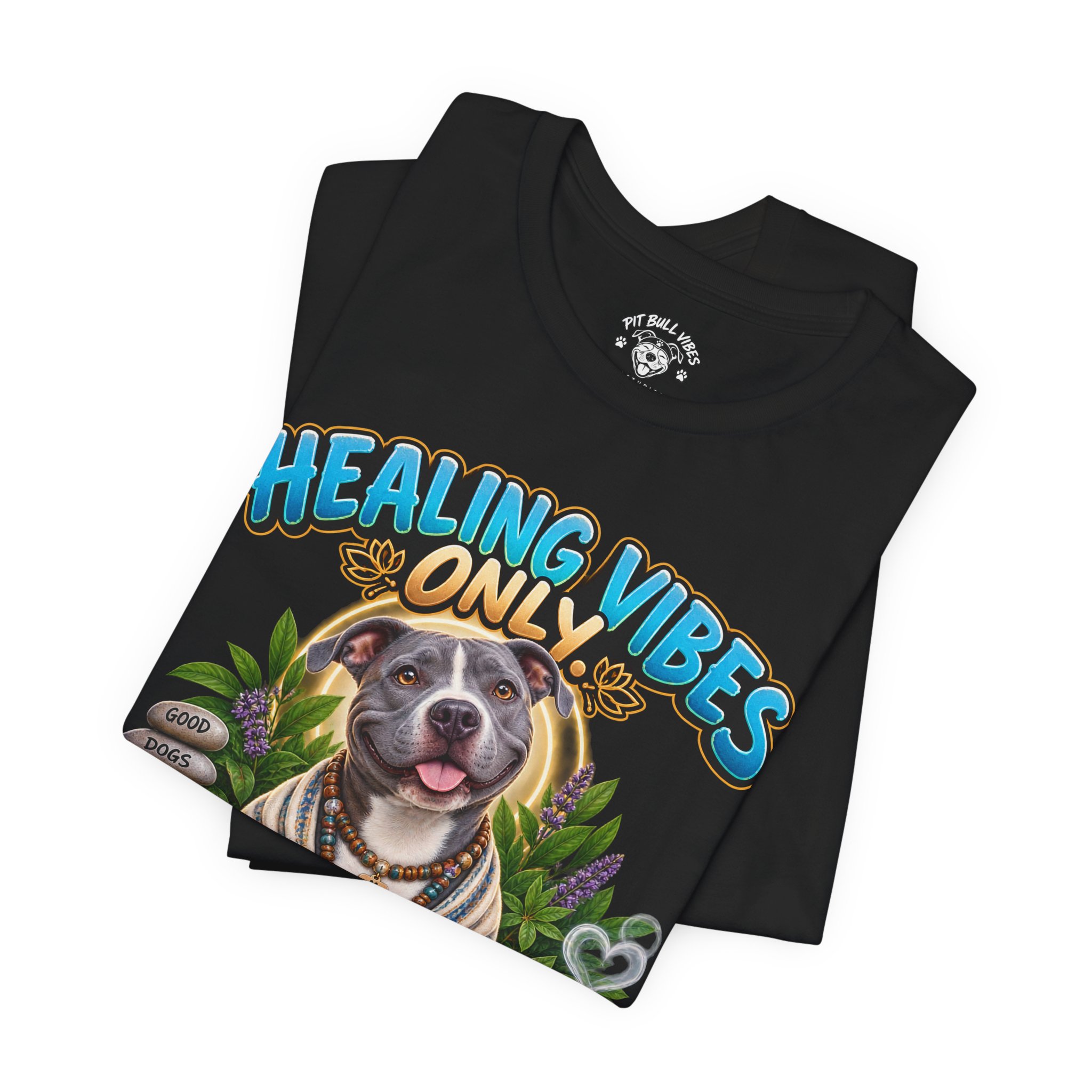 Healing Vibes Only Tee — "Negative Energy Out, Treats In" Dog Graphic T‑Shirt - Image 4