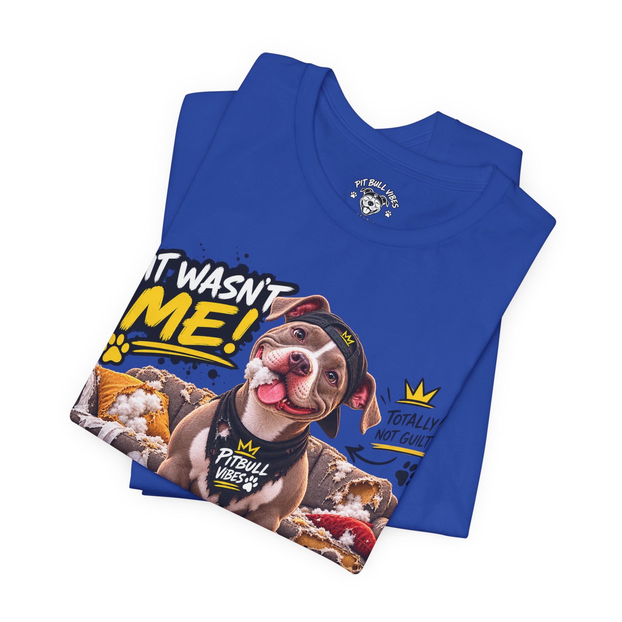Pitbull Vibes T-Shirt – "It Wasn't Me" Cute Puppy Graphic Tee - Image 4