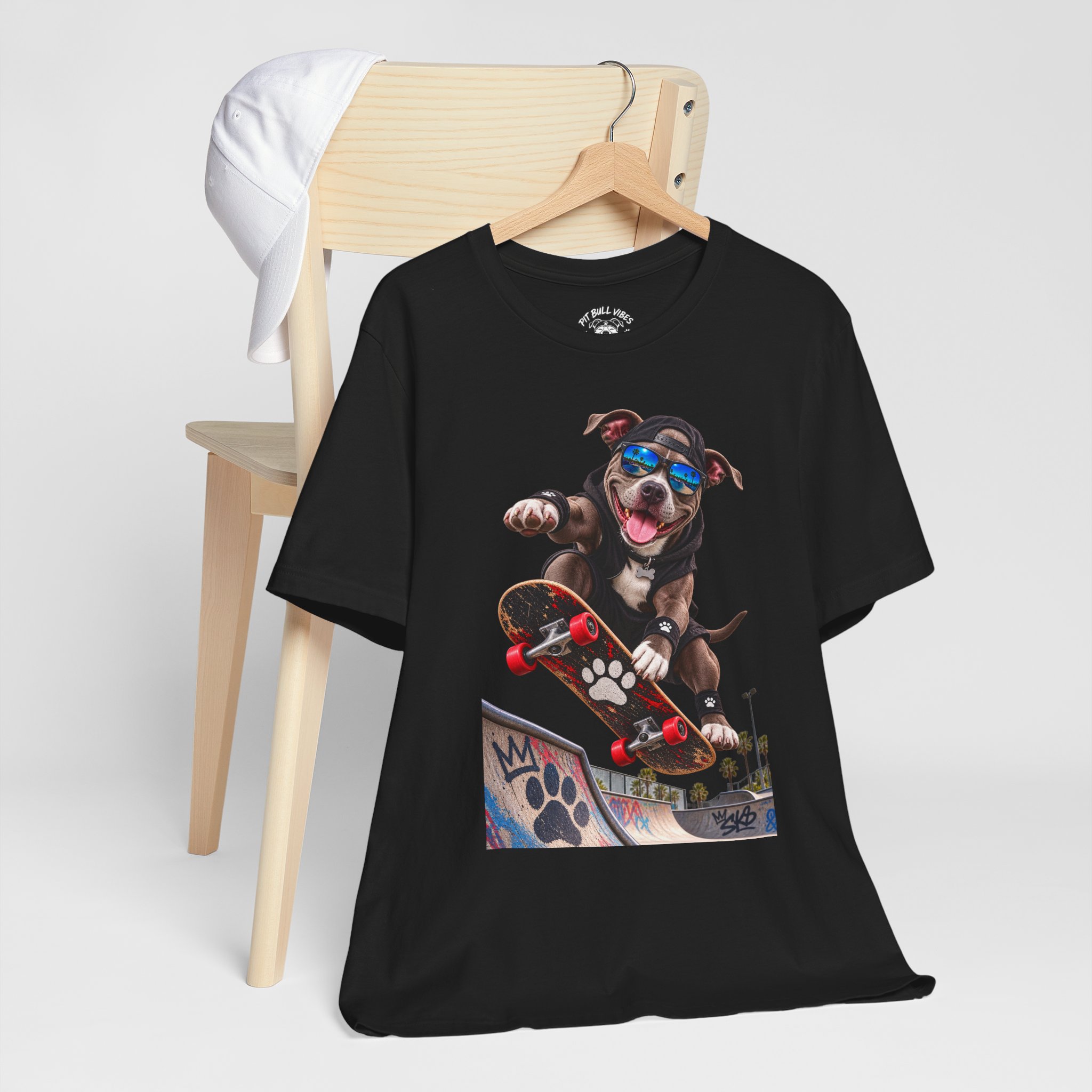 Skateboarding Dog T-Shirt | Skate Pup Graphic Tee, Sunglasses Puppy - Image 5
