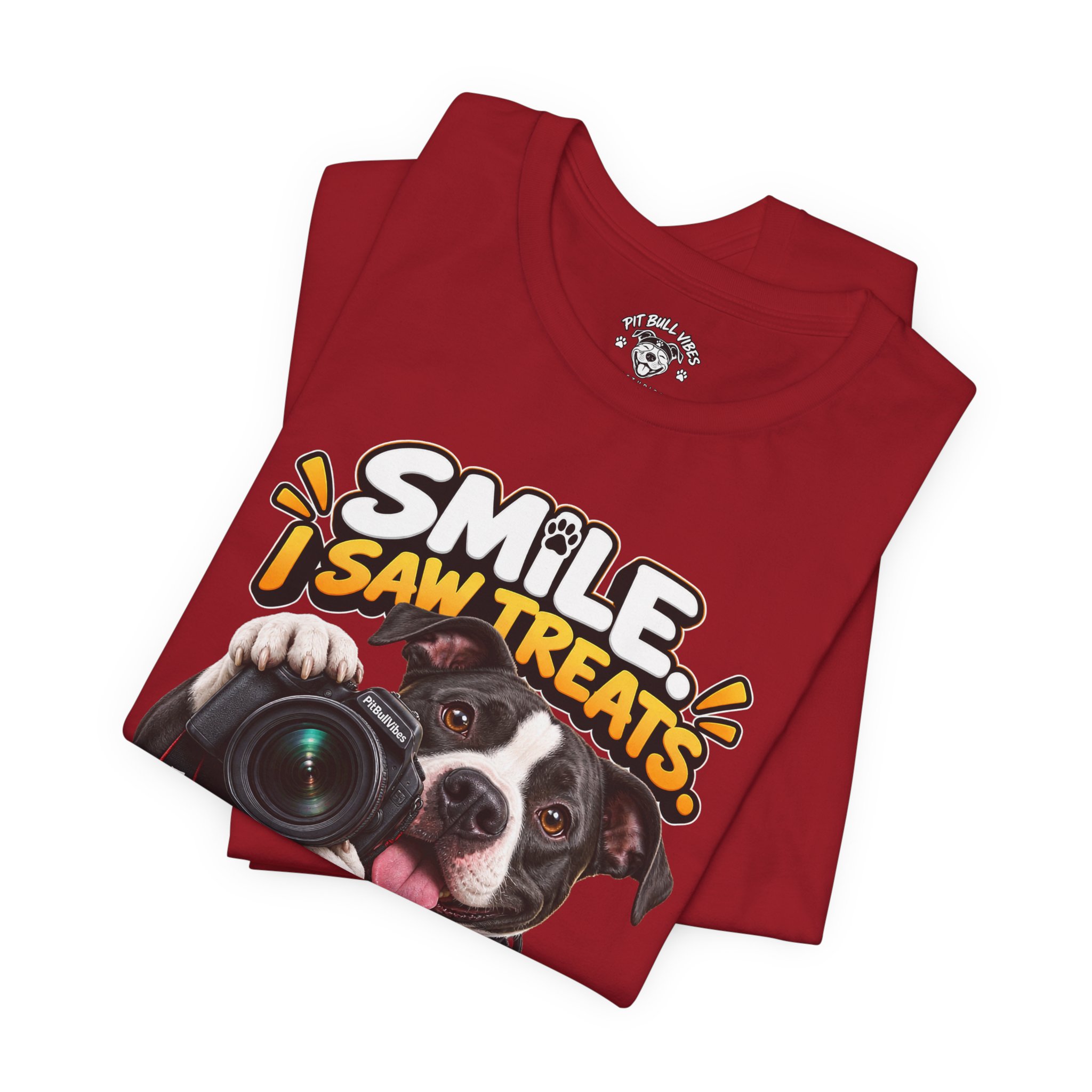 Smile, I Saw Treats! Dog Camera T-Shirt - Image 39