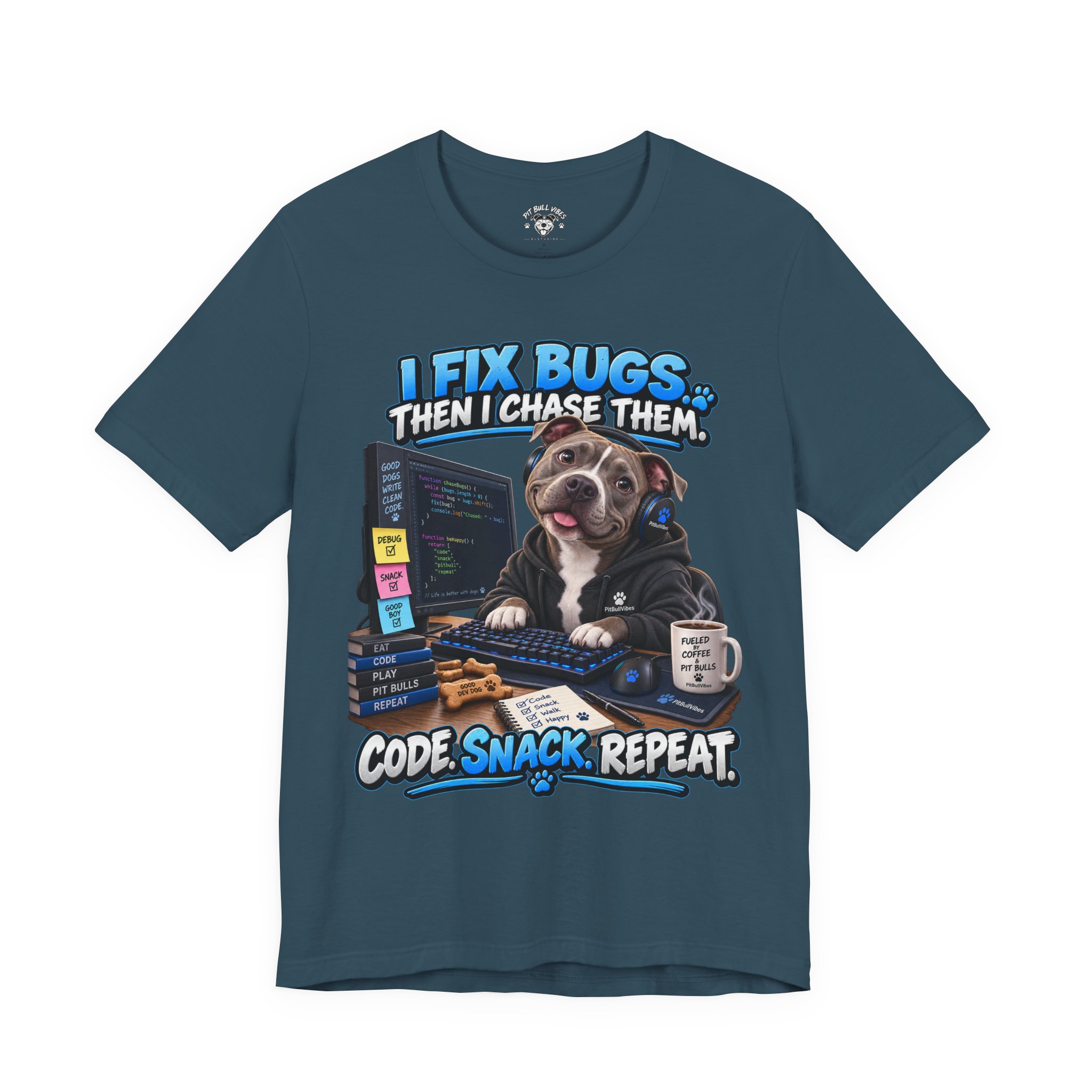 Bug-Fixing Coder Tee — "I Fix Bugs Then I Chase Them" Cute Dog Programmer T-Shirt - Image 21