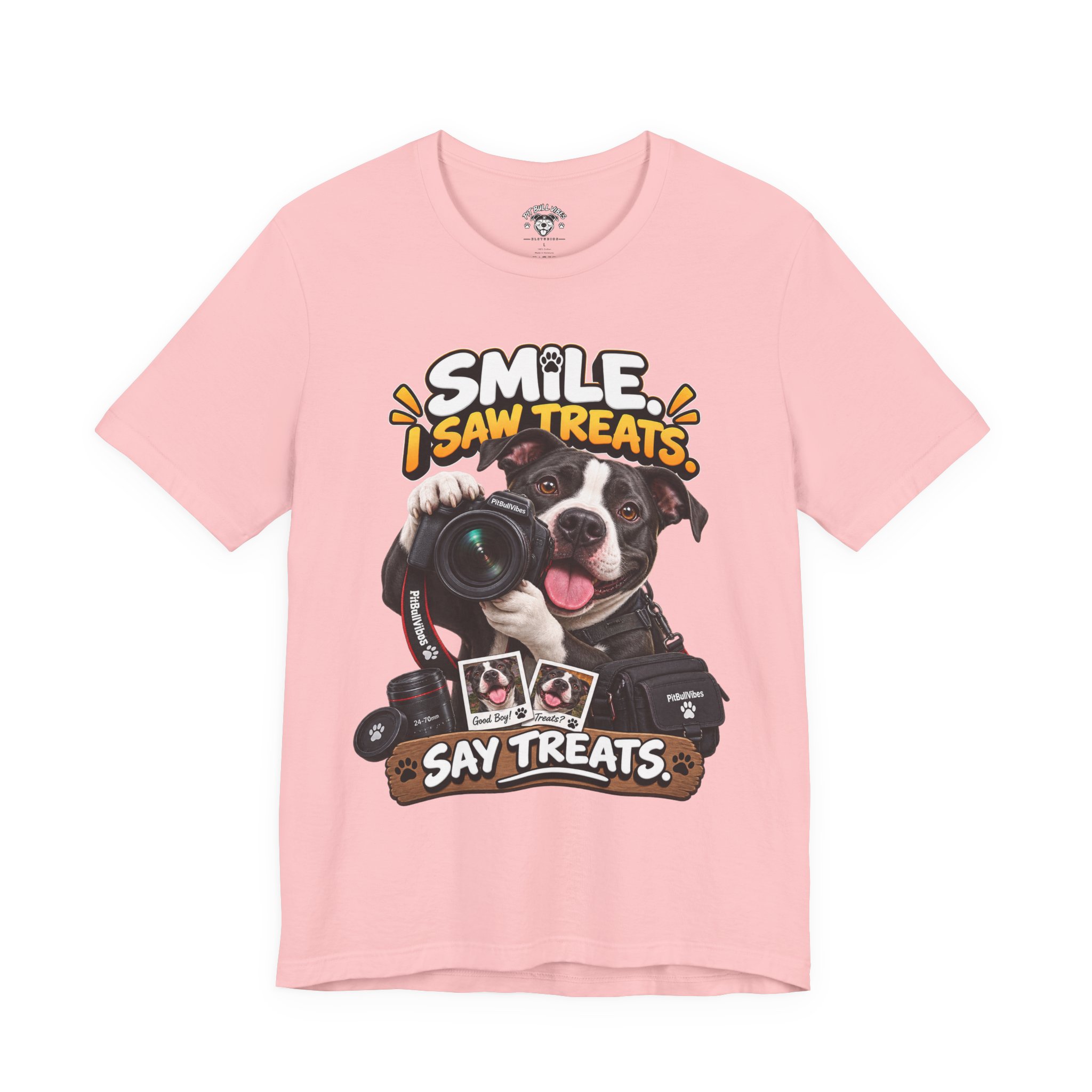 Smile, I Saw Treats! Dog Camera T-Shirt - Image 33