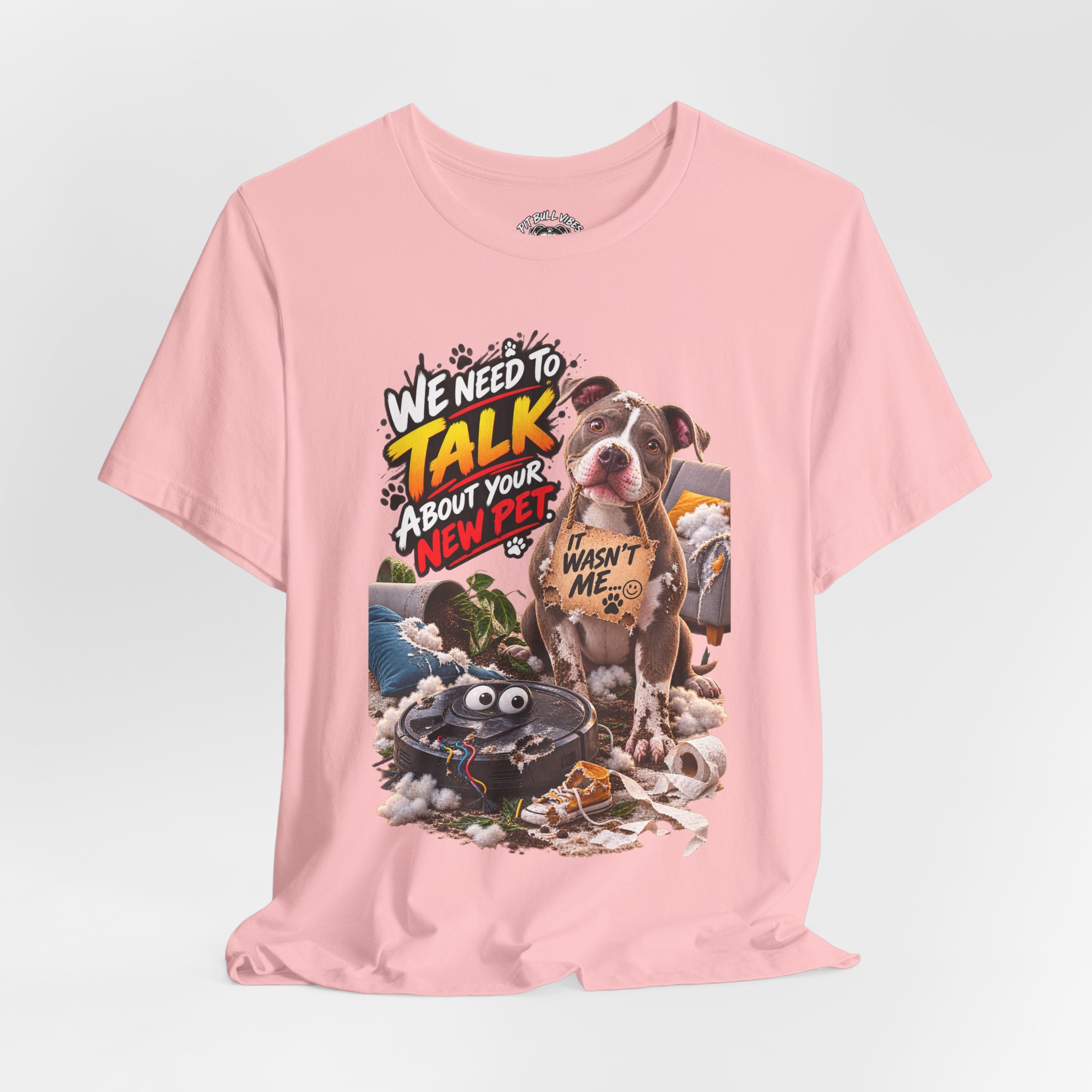 Dog and Irobot Graphic Tee - "We Need to Talk About Your New Pet" T-Shirt - Image 32