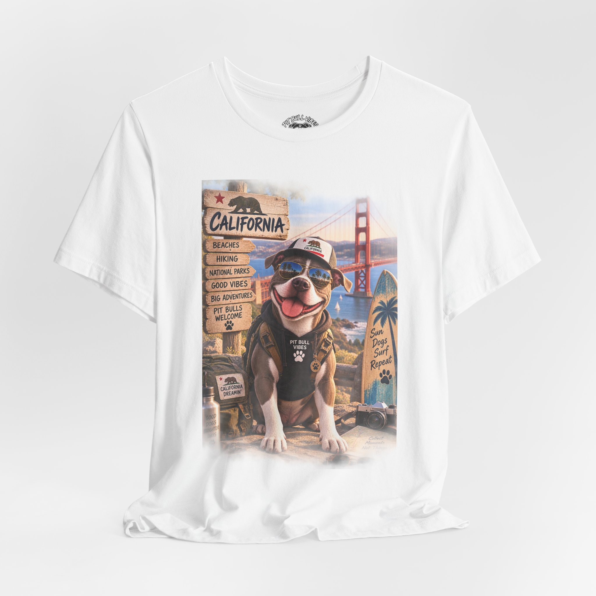California Pup Graphic Tee — Cute Dog Golden Gate Souvenir T-Shirt - Image 8