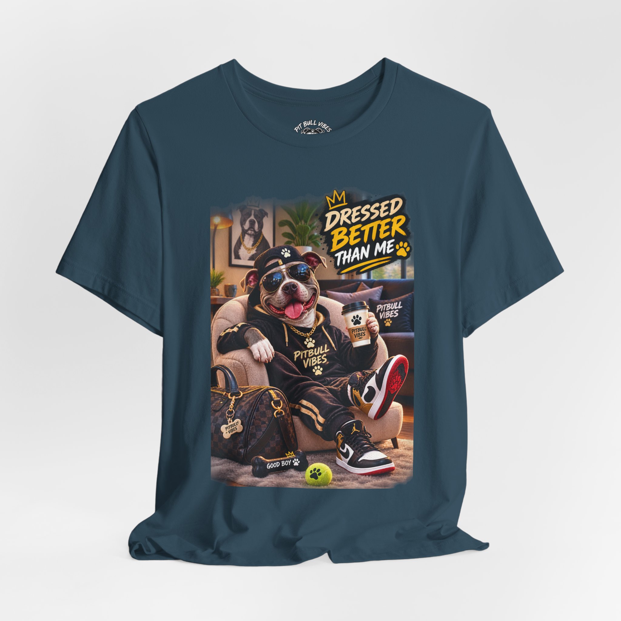 Graphic Tee - "Dressed Better Than Me" Stylish Pug Design - Image 24