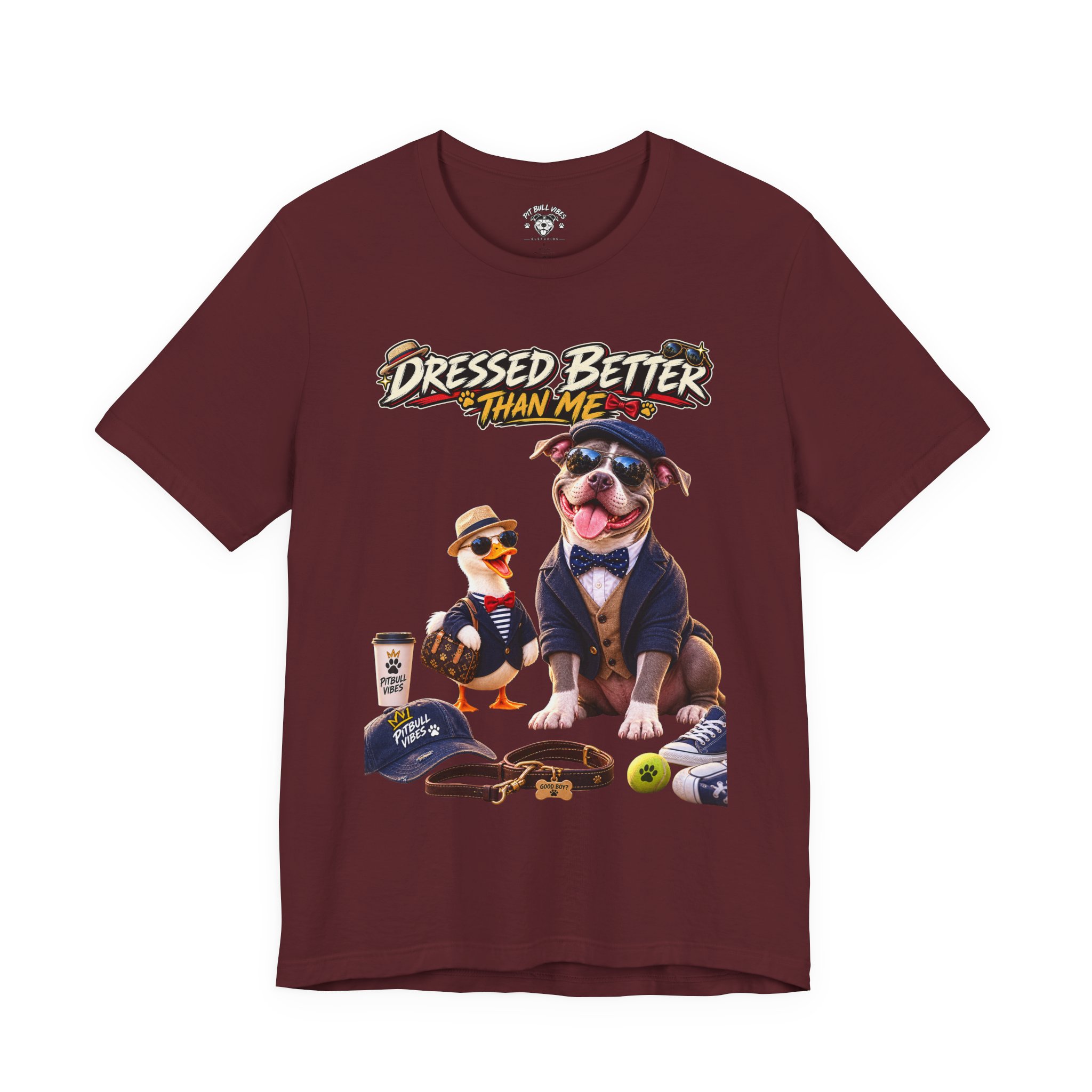 Graphic Tee - "Dressed Better Than Me" Funny Dog & Duck Outfit Design - Image 29