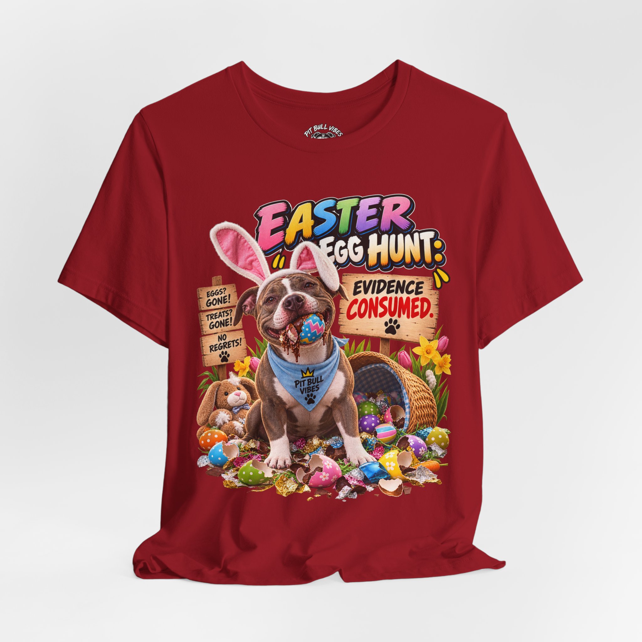 Easter Egg Hunt Dog T-Shirt — “Evidence Consumed” Cute Puppy Easter Tee - Image 40