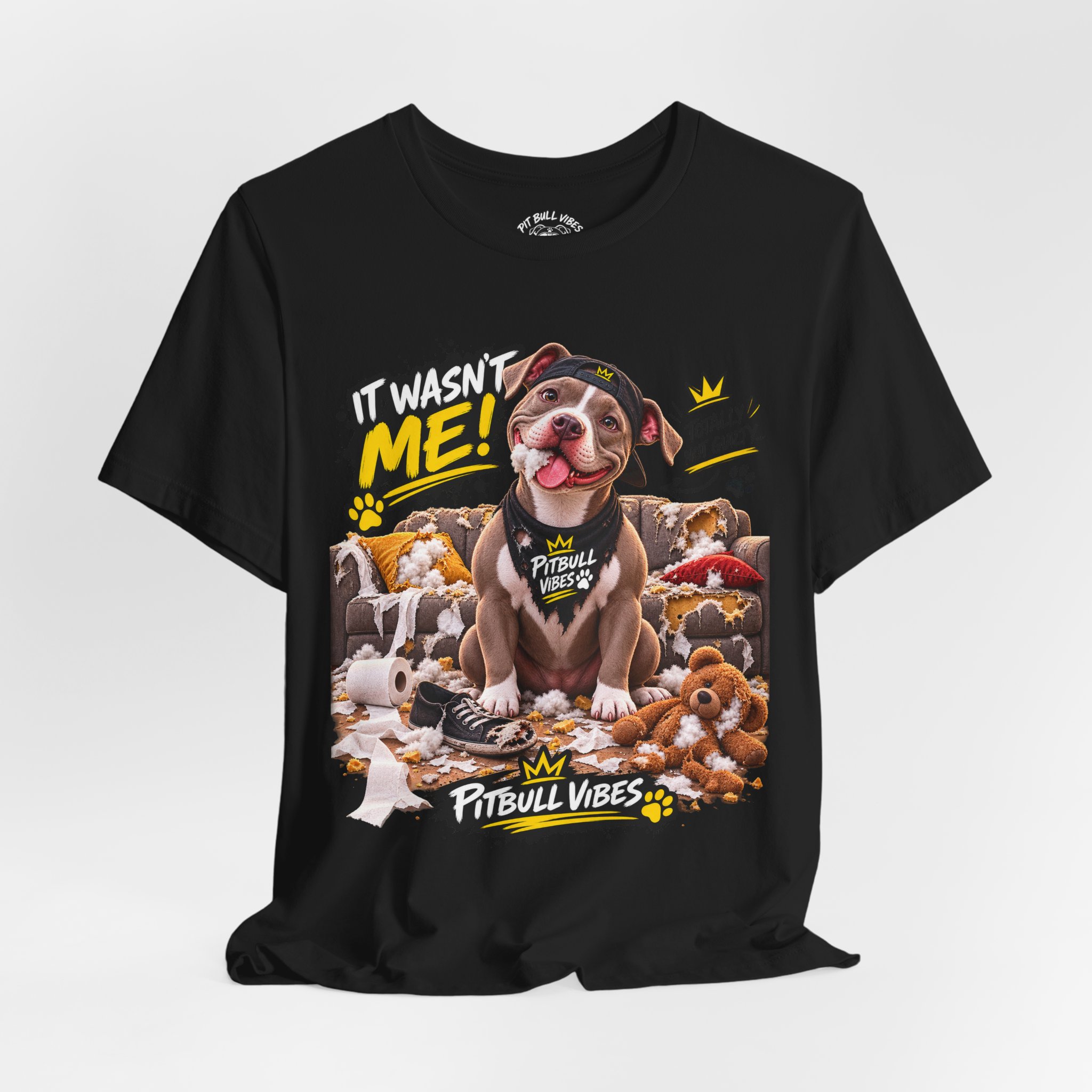 Pitbull Vibes T-Shirt – "It Wasn't Me" Cute Puppy Graphic Tee - Image 16
