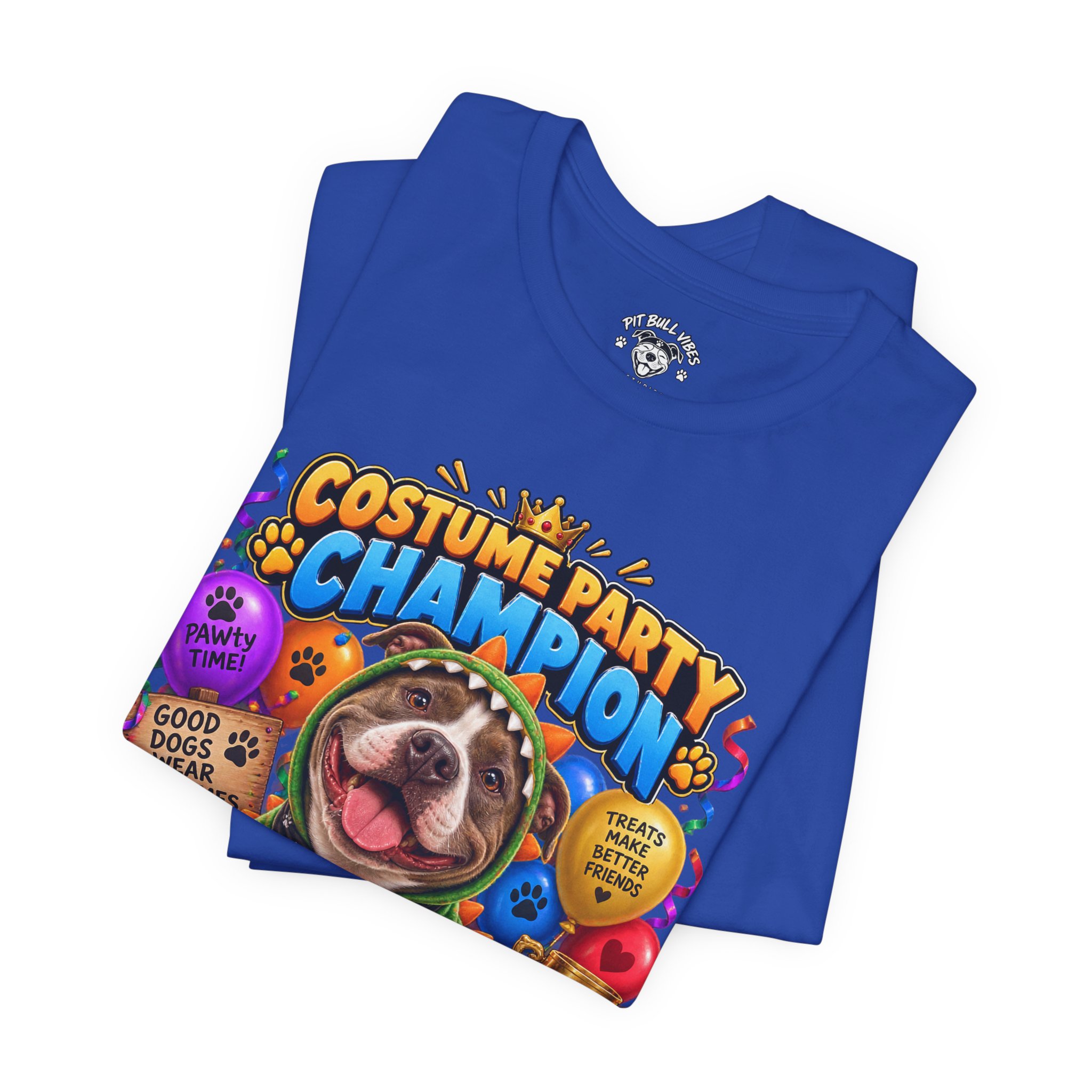 Costume Party Champion Dog T-Shirt — "Treats Are My Plus-One" - Image 23