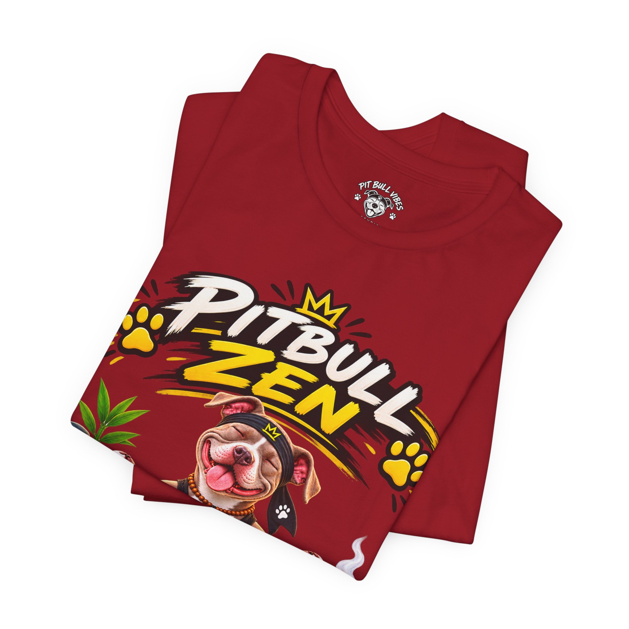 Pitbull Zen T-Shirt - Cute Meditating Pitbull Graphic Tee - Image 35