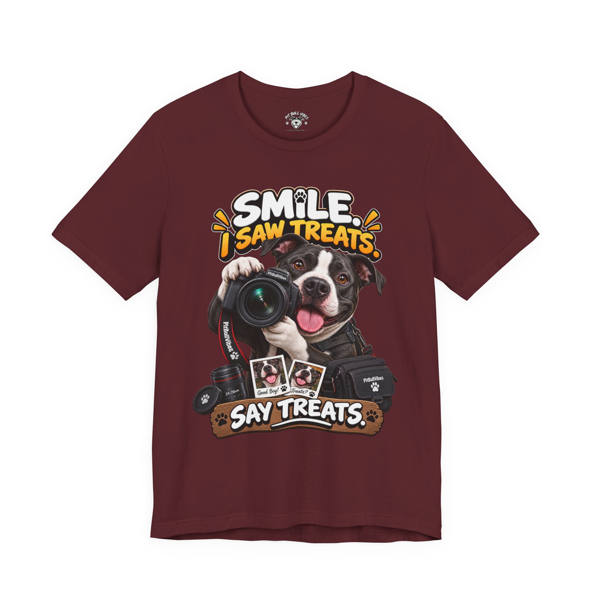 Smile, I Saw Treats! Dog Camera T-Shirt - Image 29