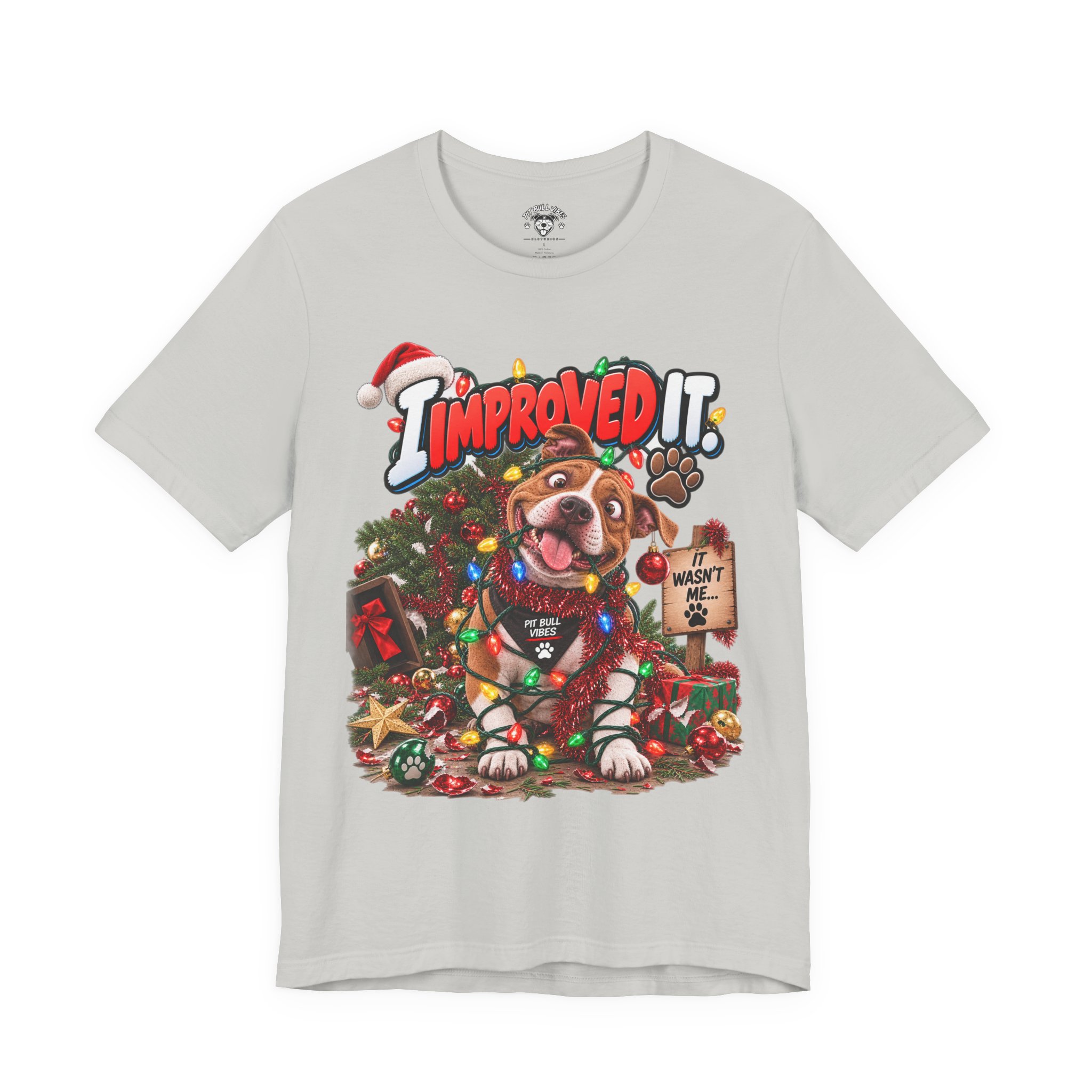 Christmas Dog T‑Shirt – "I Improved It" Funny Holiday Pet Tee - Image 17
