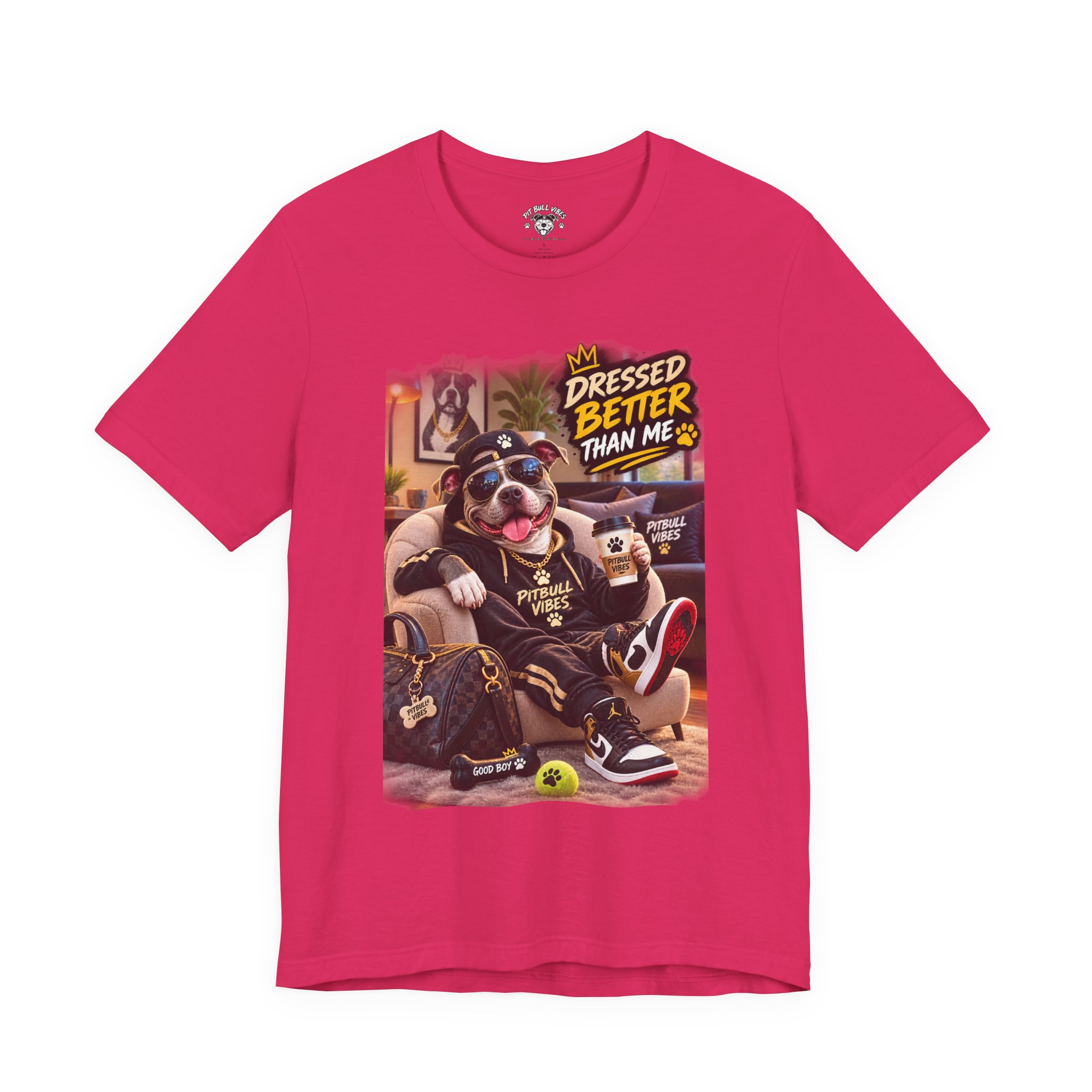 Graphic Tee - "Dressed Better Than Me" Stylish Pug Design - Image 25
