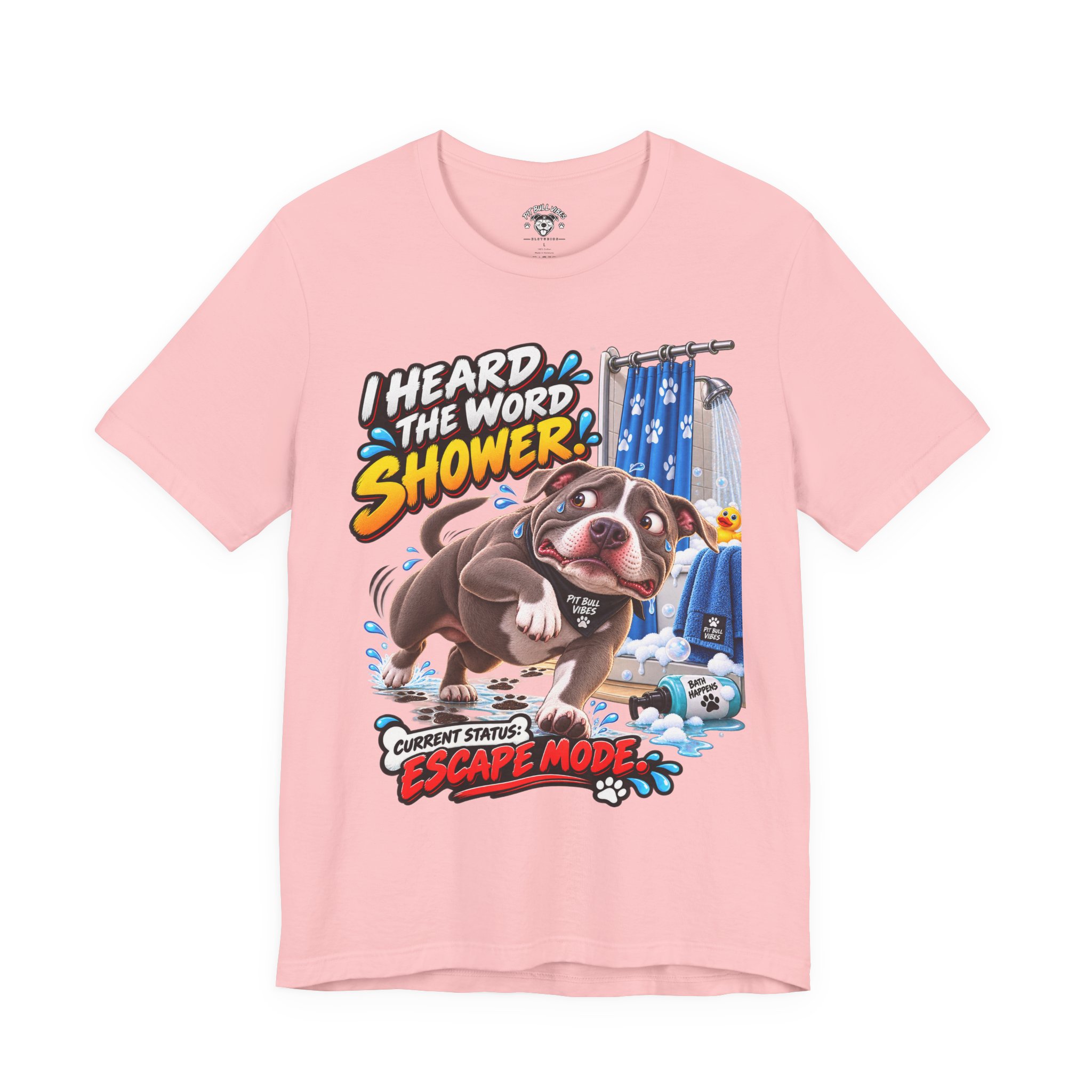 Funny Dog T‑Shirt — "I Heard the Word Shower" Escape Mode Graphic Tee - Image 33