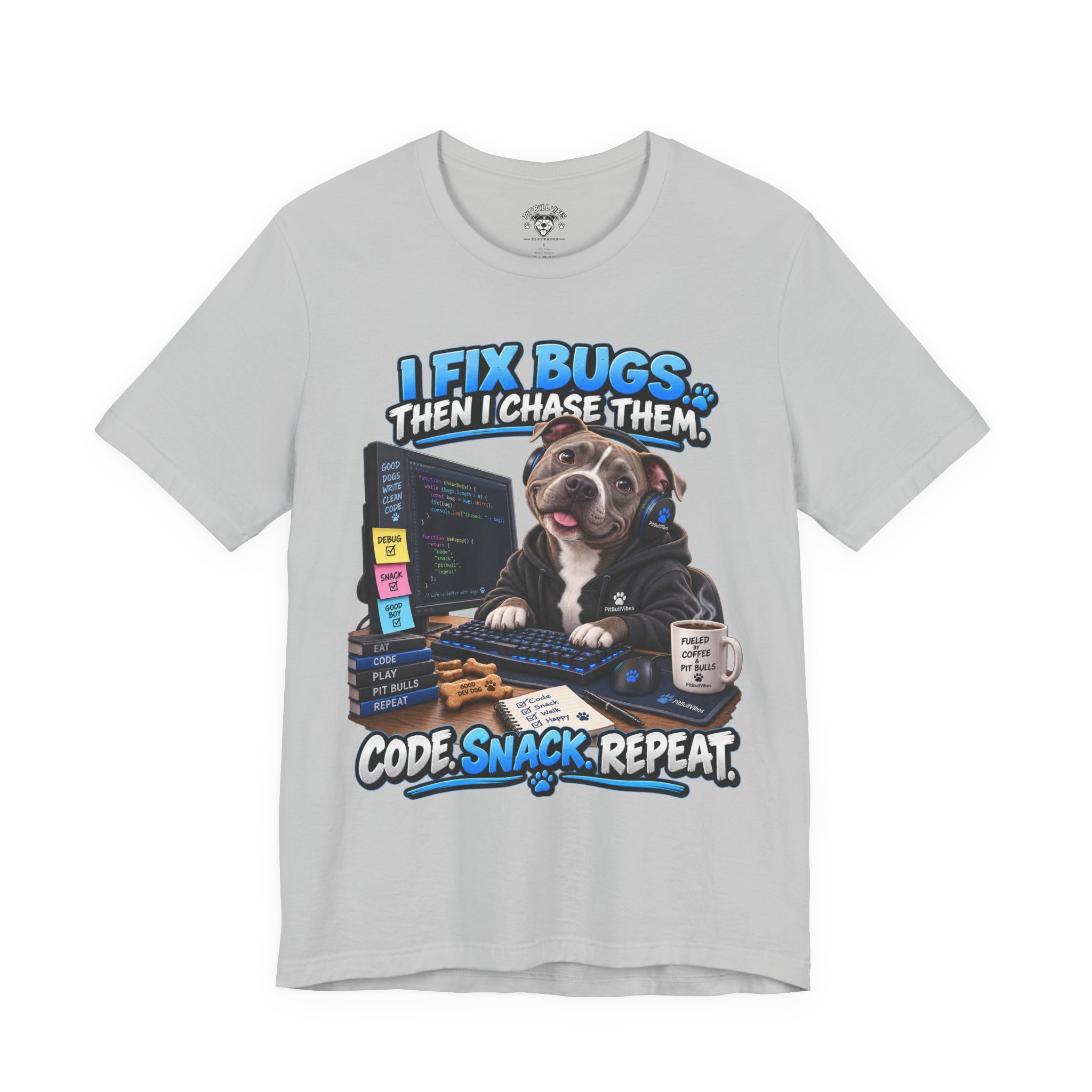 Bug-Fixing Coder Tee — "I Fix Bugs Then I Chase Them" Cute Dog Programmer T-Shirt - Image 9