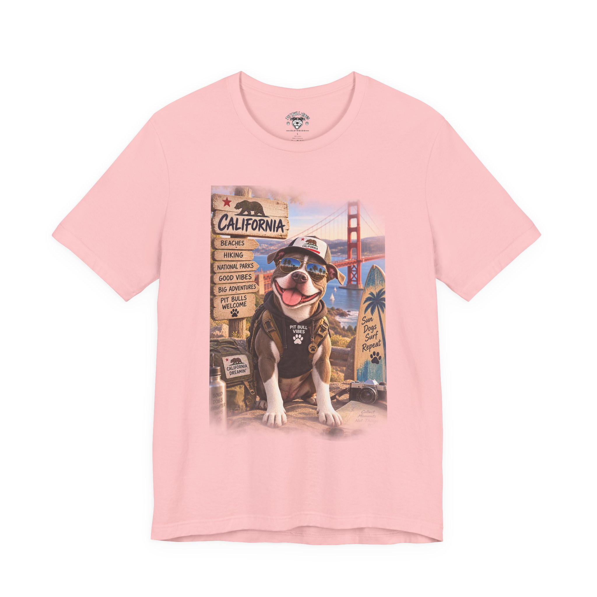 California Pup Graphic Tee — Cute Dog Golden Gate Souvenir T-Shirt - Image 33
