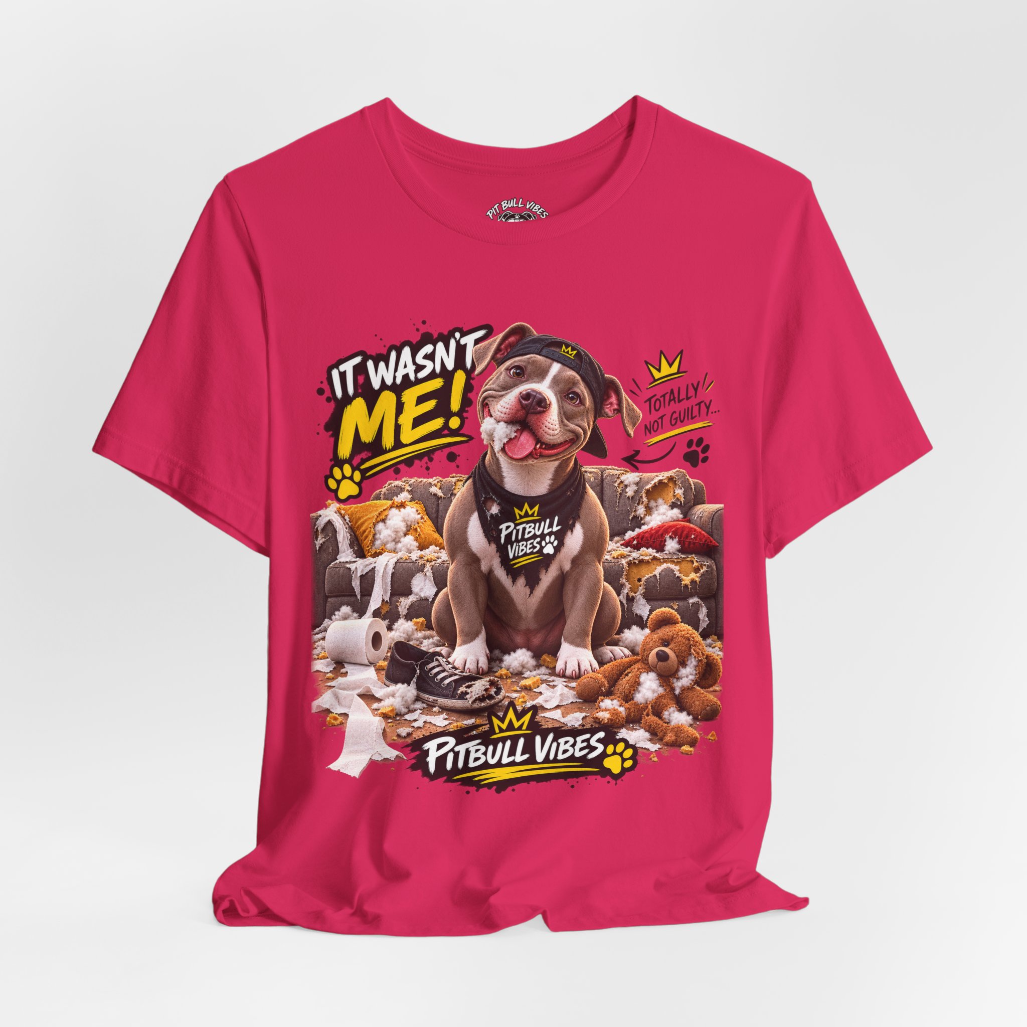 Pitbull Vibes T-Shirt – "It Wasn't Me" Cute Puppy Graphic Tee - Image 28