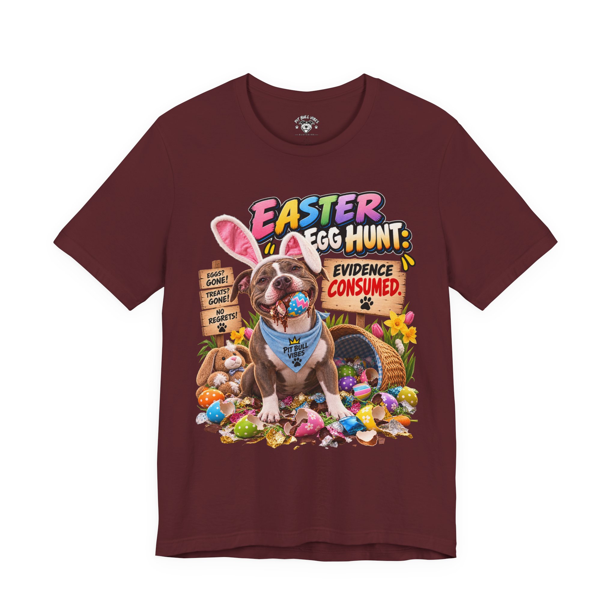 Easter Egg Hunt Dog T-Shirt — “Evidence Consumed” Cute Puppy Easter Tee - Image 29