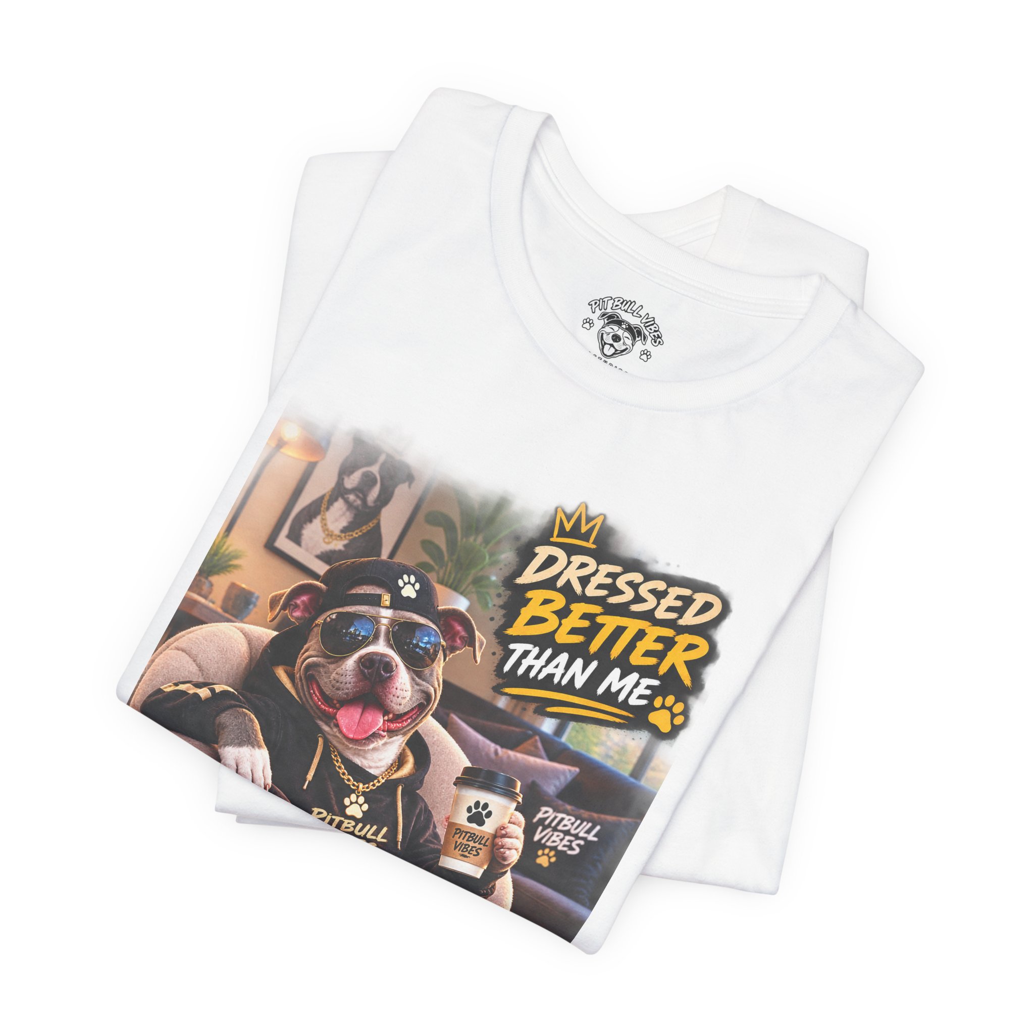 Graphic Tee - "Dressed Better Than Me" Stylish Pug Design - Image 7