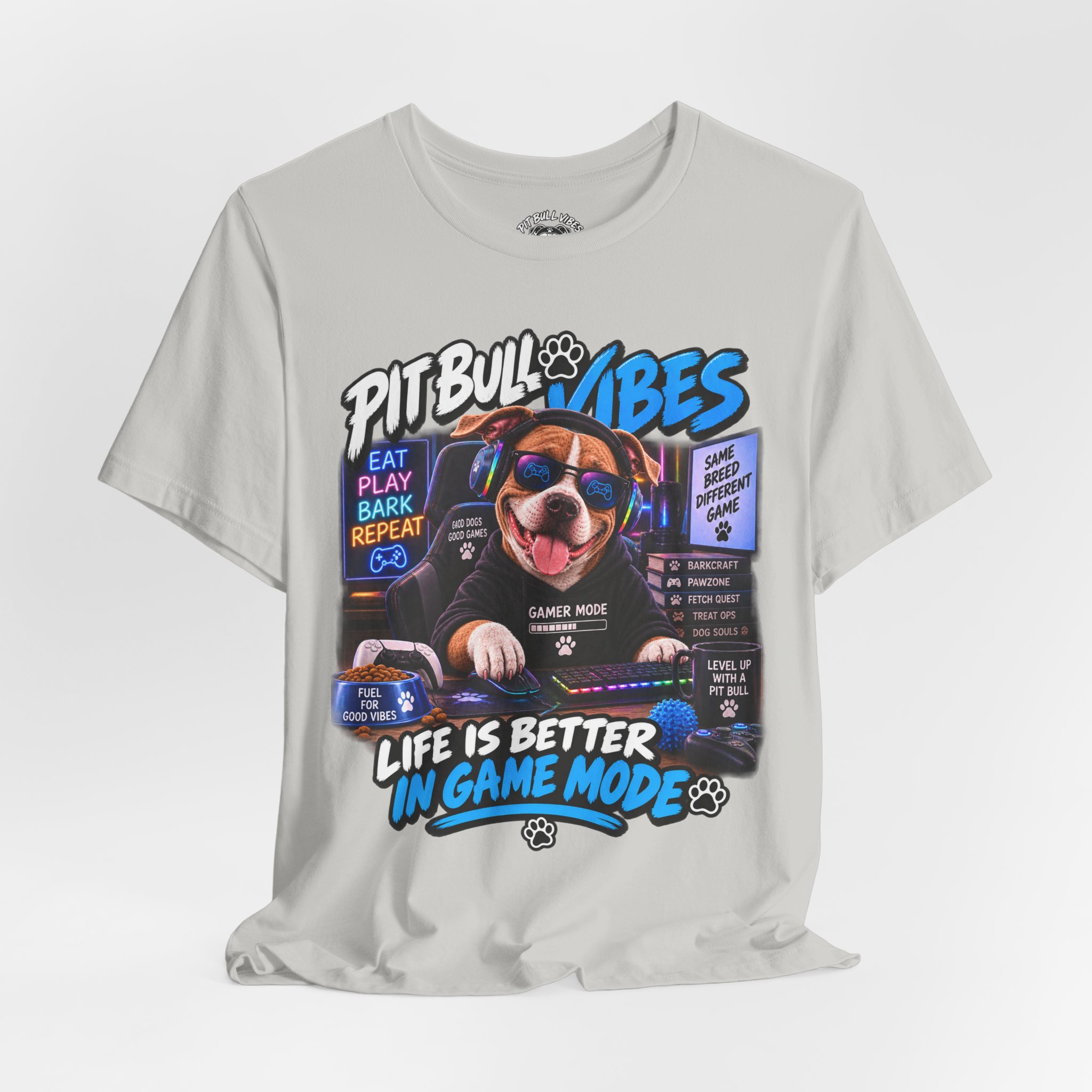 Pitbull Vibes Gamer Tee — "Life Is Better In Game Mode" - Image 16
