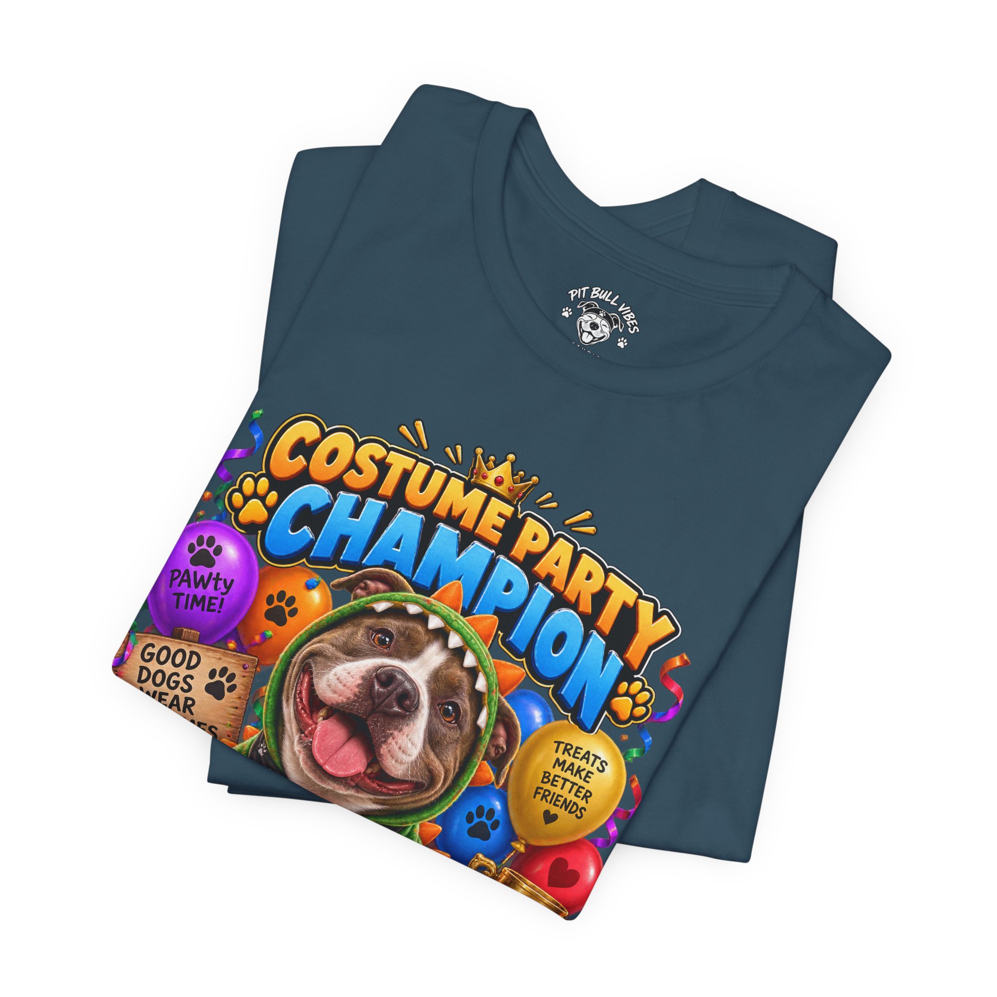 Costume Party Champion Dog T-Shirt — "Treats Are My Plus-One" - Image 4