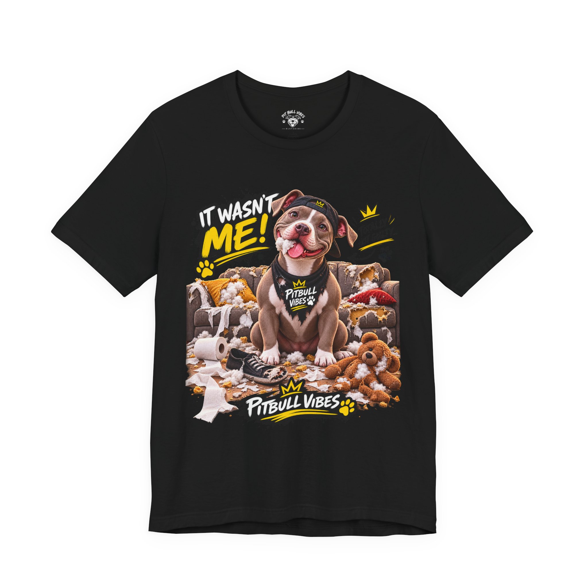 Pitbull Vibes T-Shirt – "It Wasn't Me" Cute Puppy Graphic Tee - Image 13