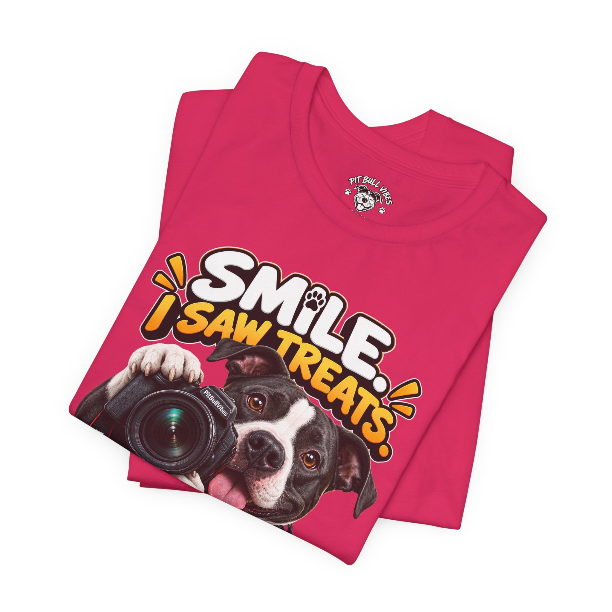 Smile, I Saw Treats! Dog Camera T-Shirt - Image 27
