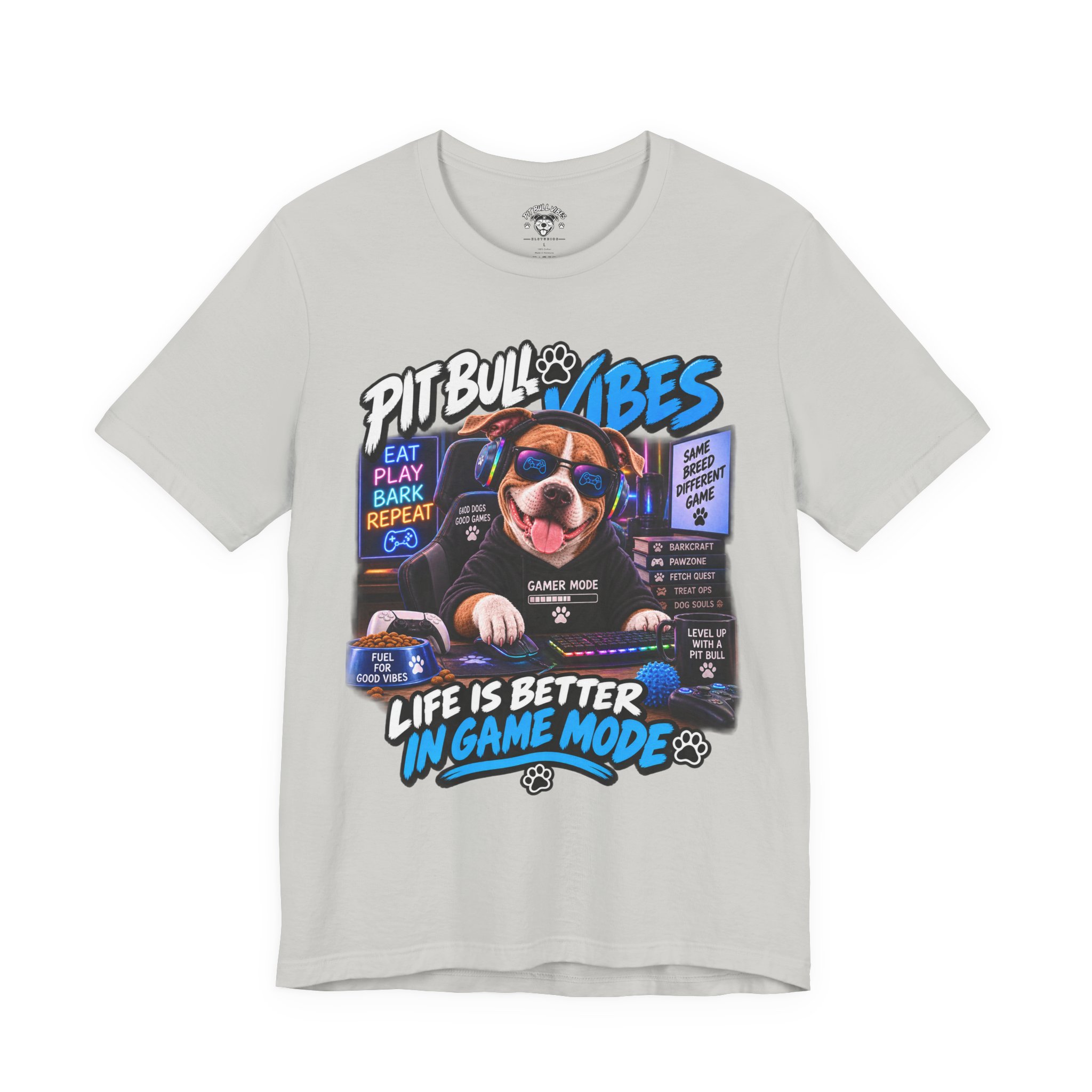 Pitbull Vibes Gamer Tee — "Life Is Better In Game Mode" - Image 13