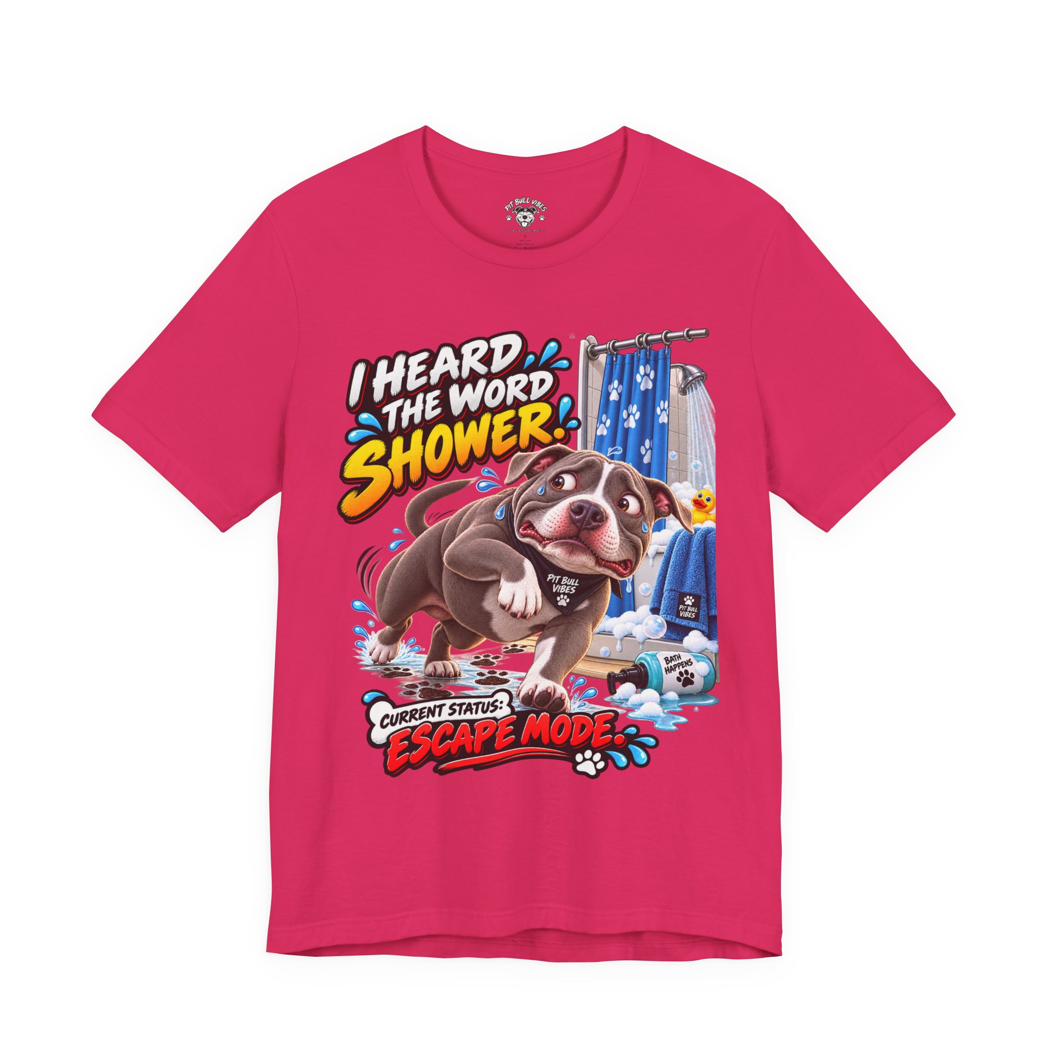 Funny Dog T‑Shirt — "I Heard the Word Shower" Escape Mode Graphic Tee - Image 25