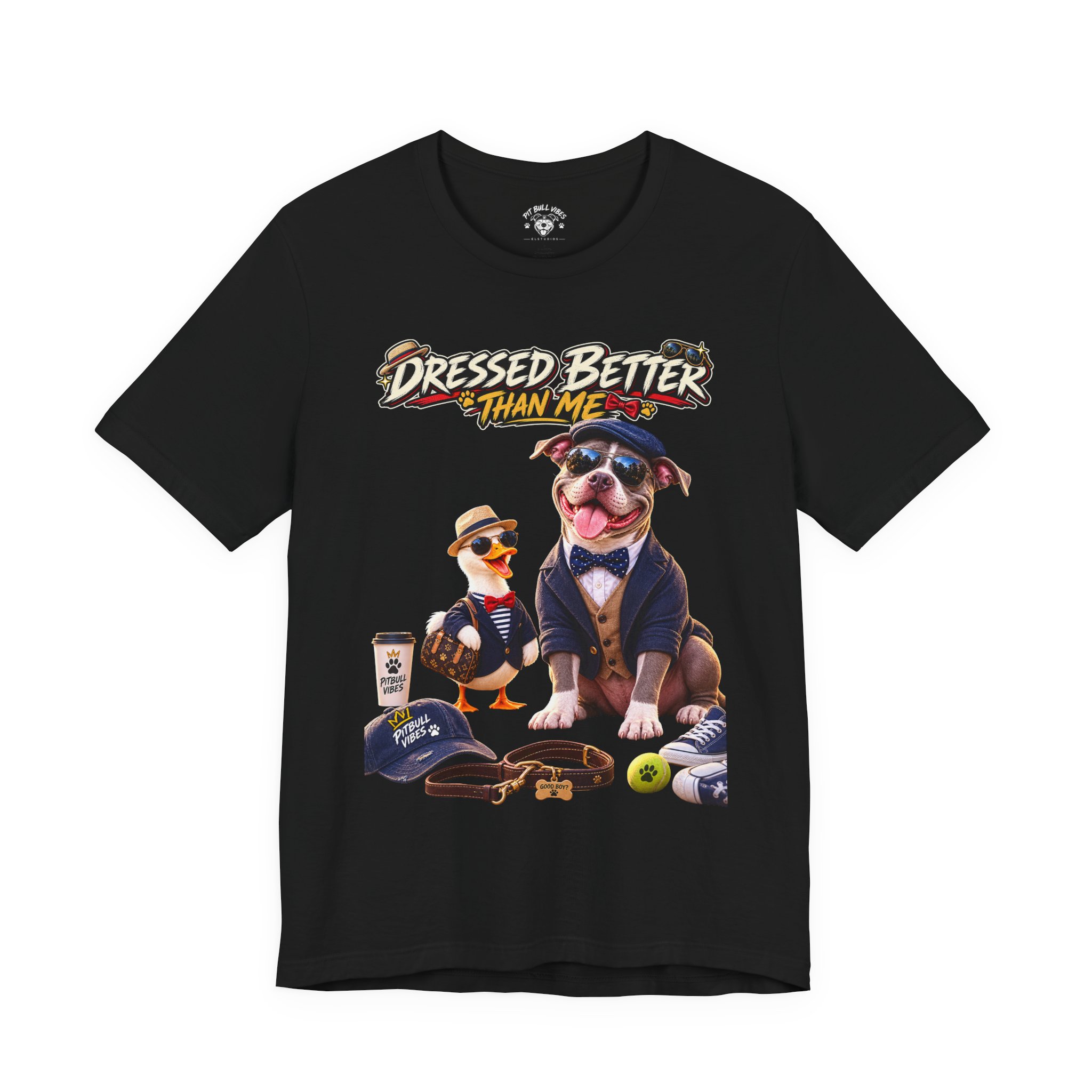 Graphic Tee - "Dressed Better Than Me" Funny Dog & Duck Outfit Design - Image 13