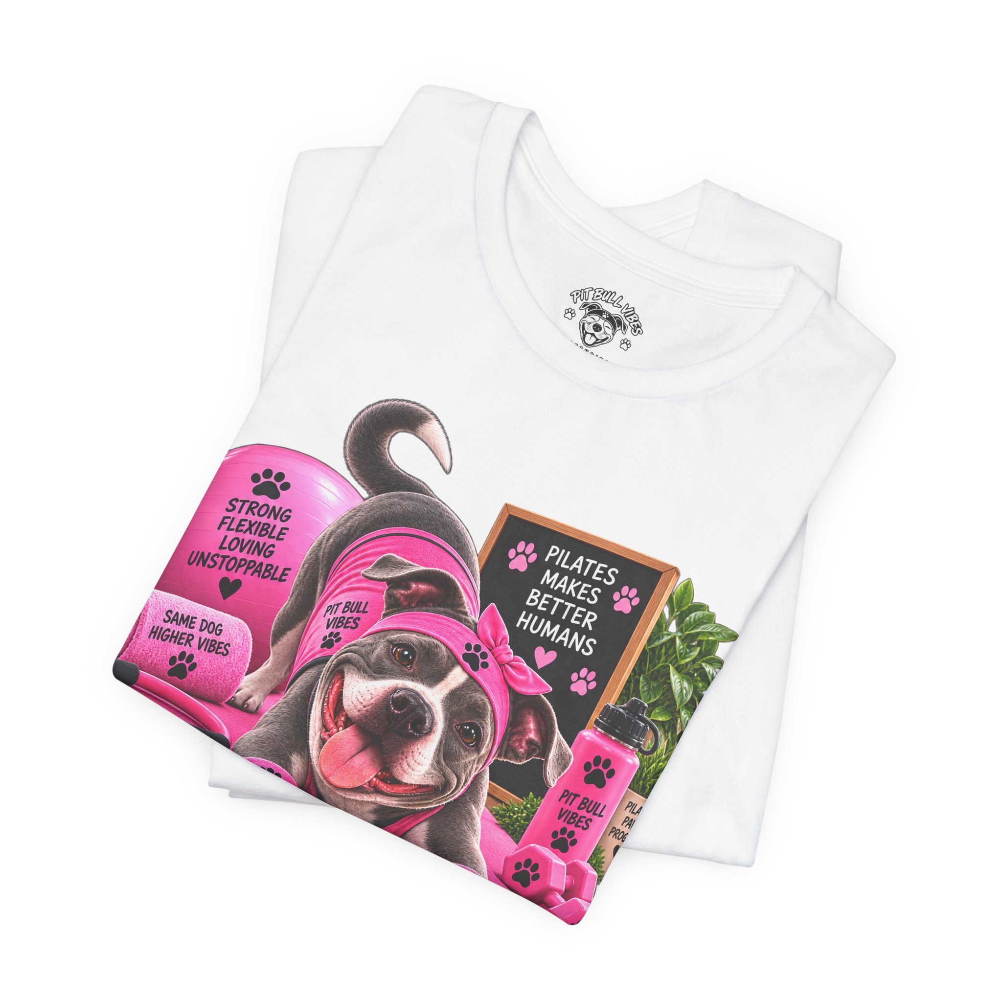 Pilates Paws & Progress T-Shirt — Cute Dog Yoga Pilates Tee (Stretch, Breathe, Wag, Repeat) - Image 7
